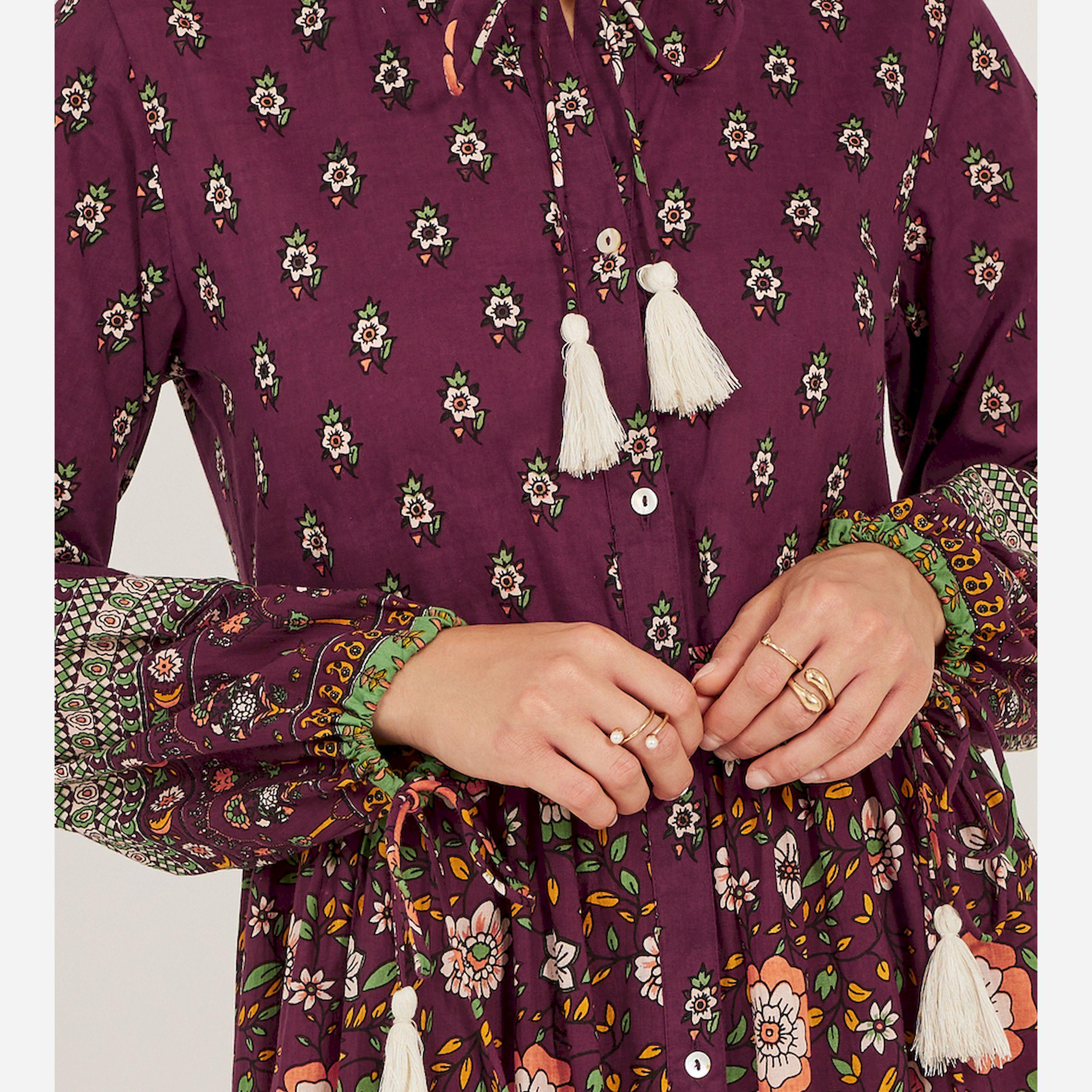 Styli Bohemian Long Sleeves Tiered Maxi Dress-women-clothing-dresses-image-4