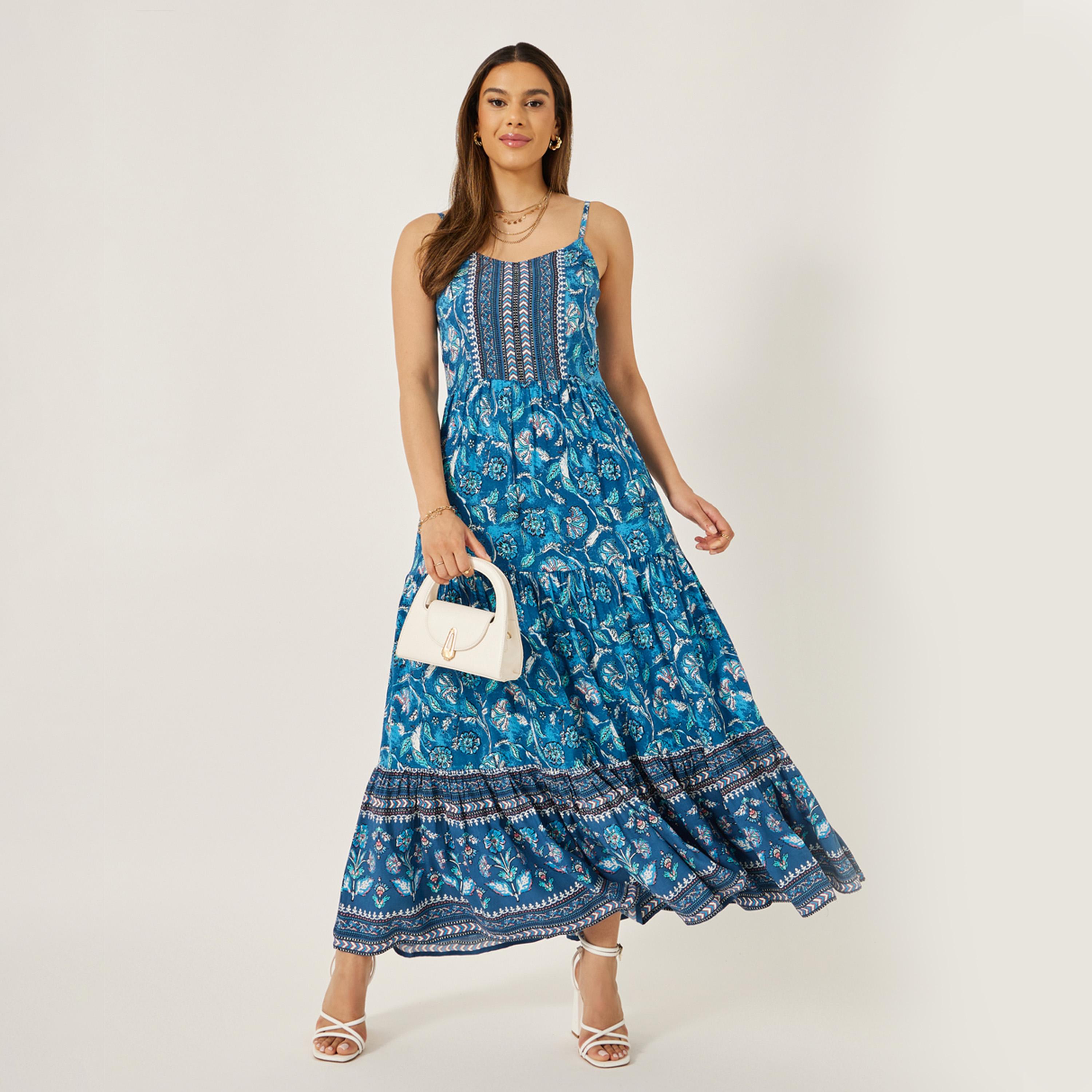 Styli Bohemian Strappy A-Line Maxi Dress-women-clothing-dresses-image-2