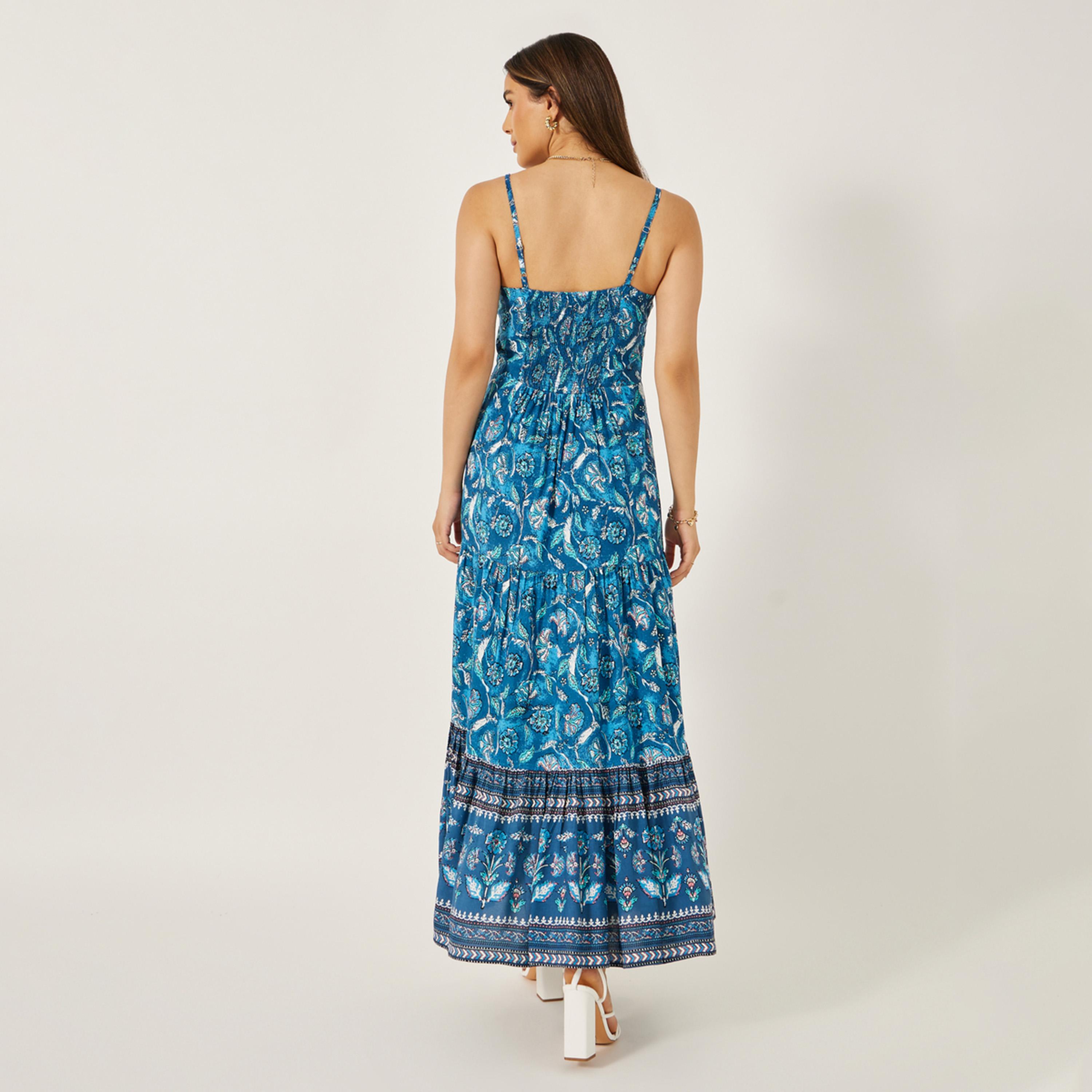 ستايلي - فستان ماكسي على شكل حرف A بأشرطة بوهيمية-women-clothing-dresses-image-6
