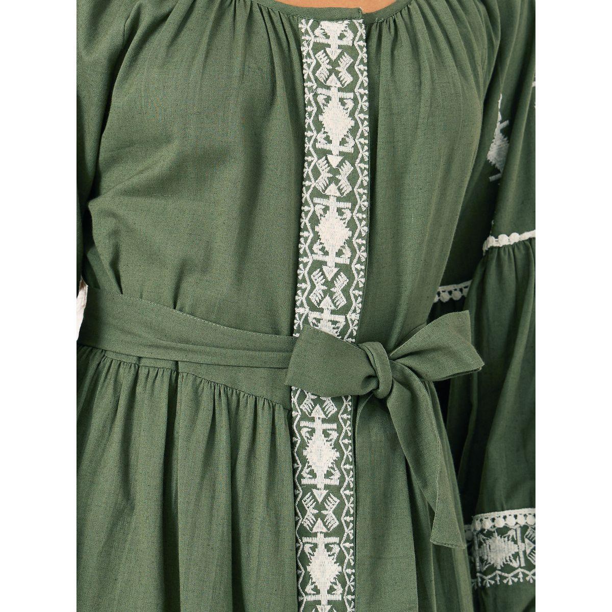 Styli Cotton Embroidered Long Sleeves A-Line Maxi Dress-women-clothing-dresses-image-4