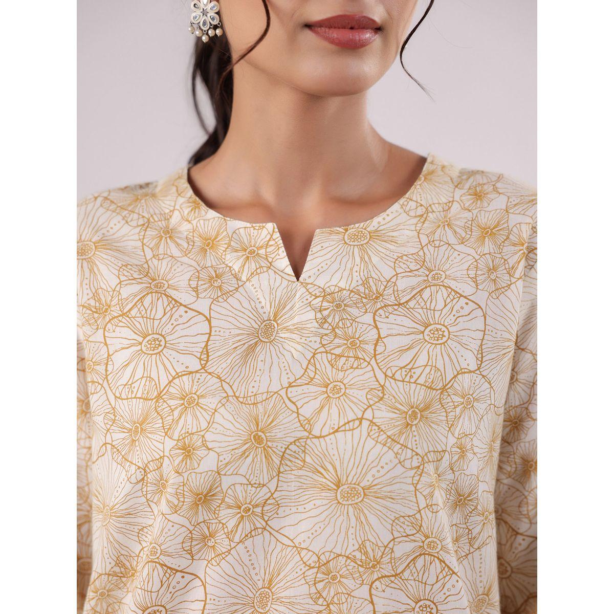 Sanskrutihomes Floral Print Longline Top & Pants Co-Ords-women-clothing-coordsets-image-6