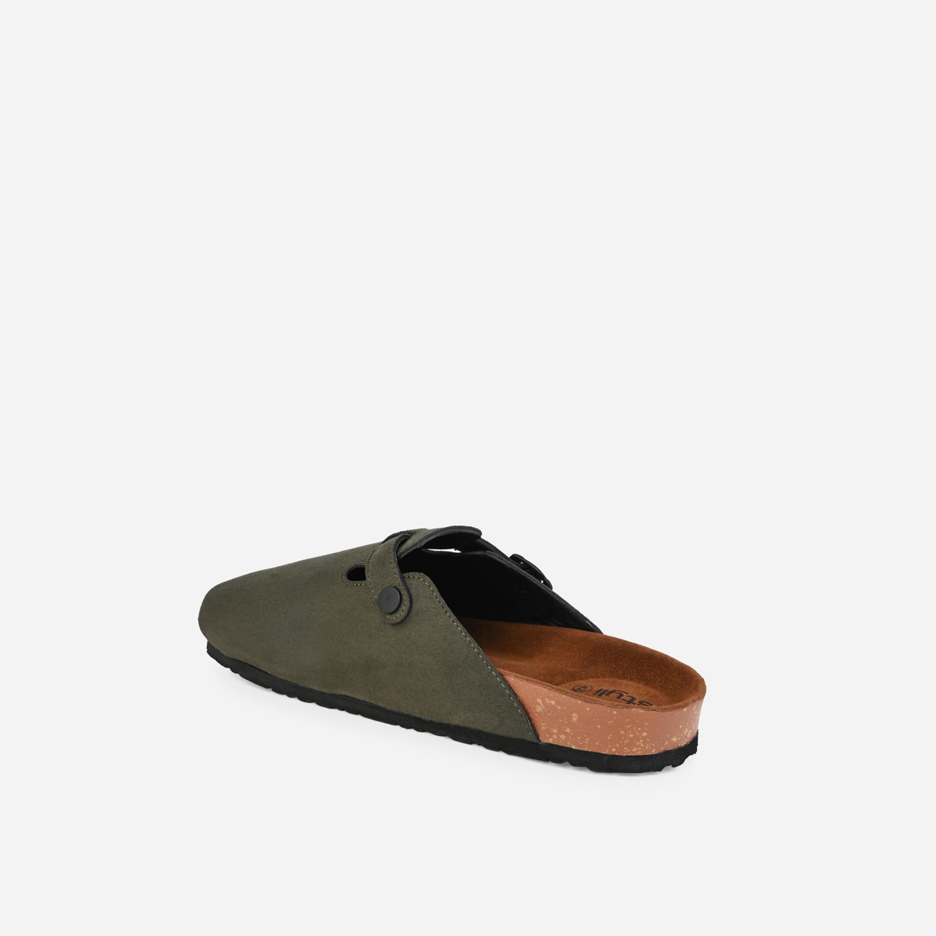 Styli Suede Clogs With Buckle Detail-men-shoes-loafersandmoccasins-image-5