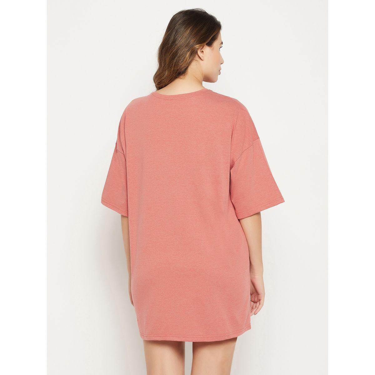 Clovia X Styli  Oversized Cotton Text & Graphic Print T-Shirt-women-clothing-tshirts-image-6