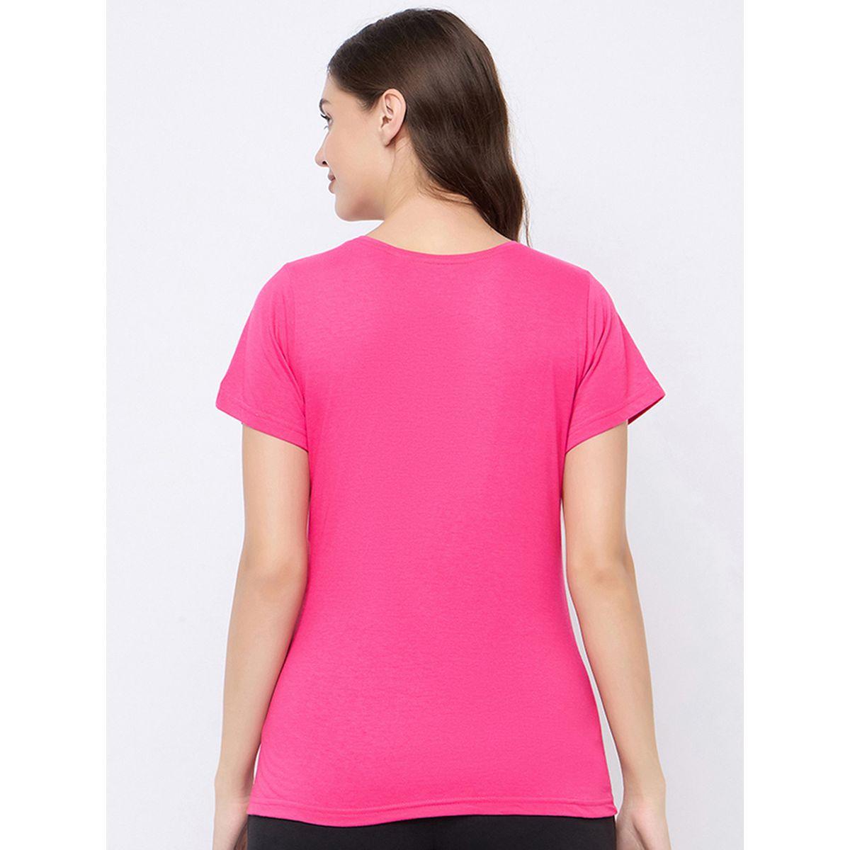 تيشيرت بطبعة جرافيك مع ياقة دائرية كلوفيا × ستايلي-women-clothing-tshirts-image-5
