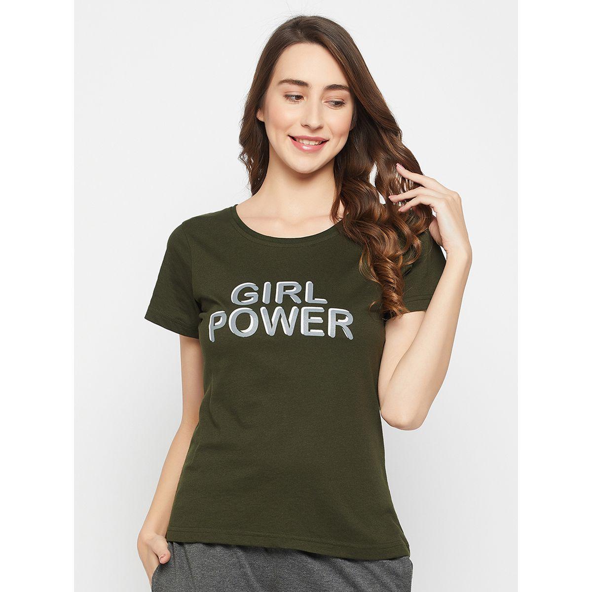 Clovia X Styli  Regular Fit Cotton Text Print T-Shirt-women-clothing-tshirts-image-3