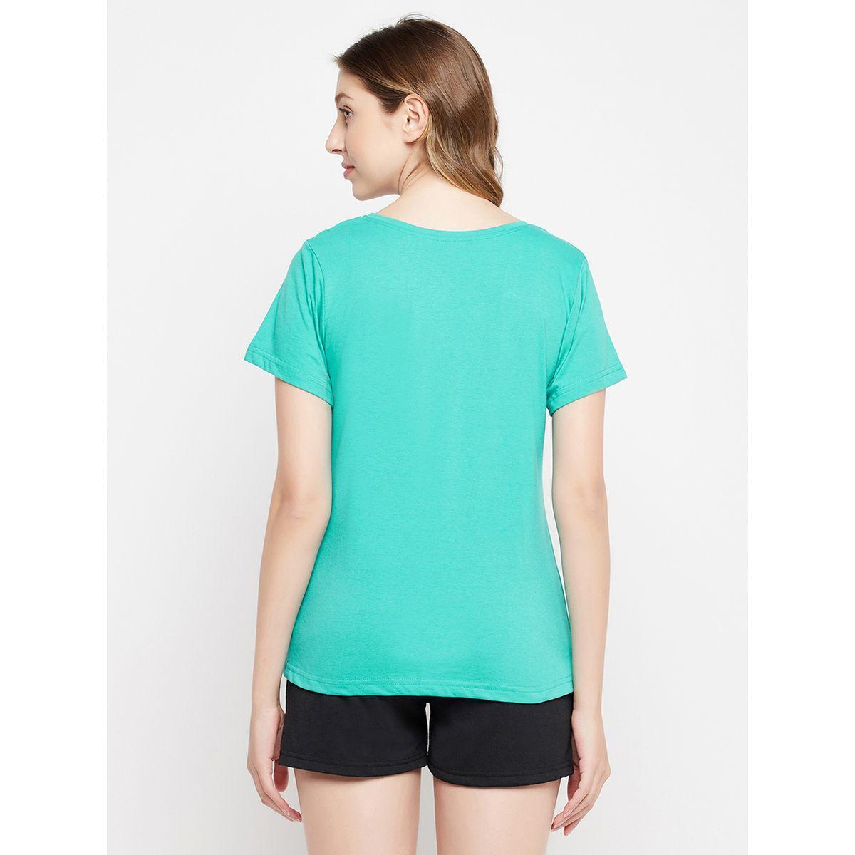 Clovia X Styli  Regular Fit Basic Cotton T-Shirt-women-clothing-tshirts-image-6