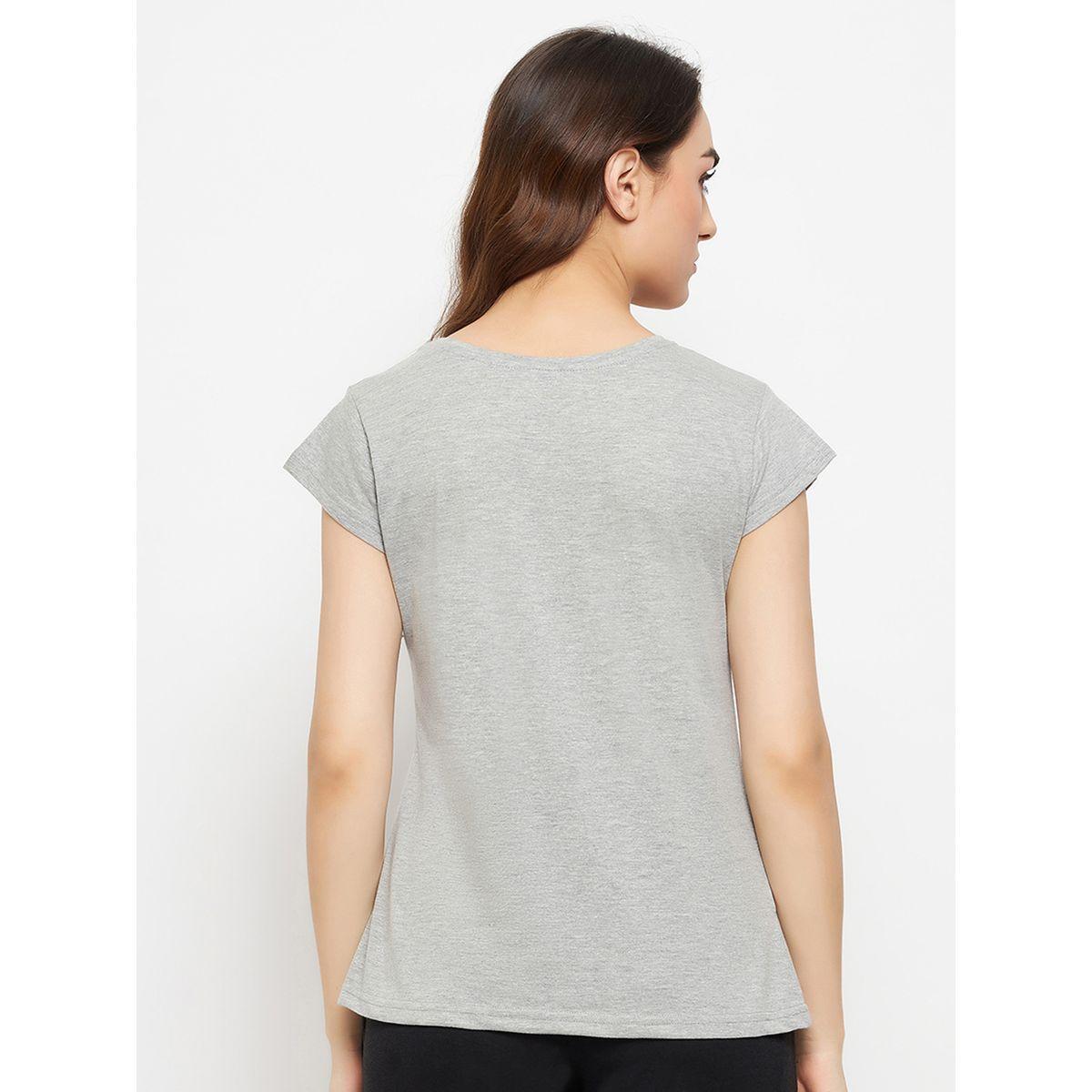 تيشيرت قطن بقصة عادية كلوفيا × ستايلي-women-clothing-tshirts-image-6