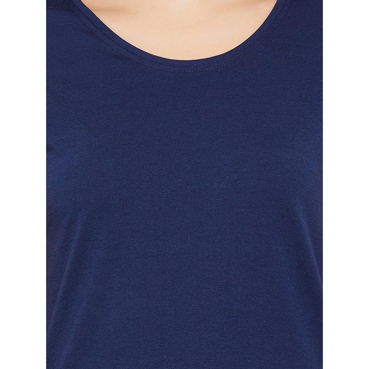 تيشيرت قطن بقصة عادية وأكمام قصيرة كلوفيا × ستايلي-women-clothing-tshirts-image-1
