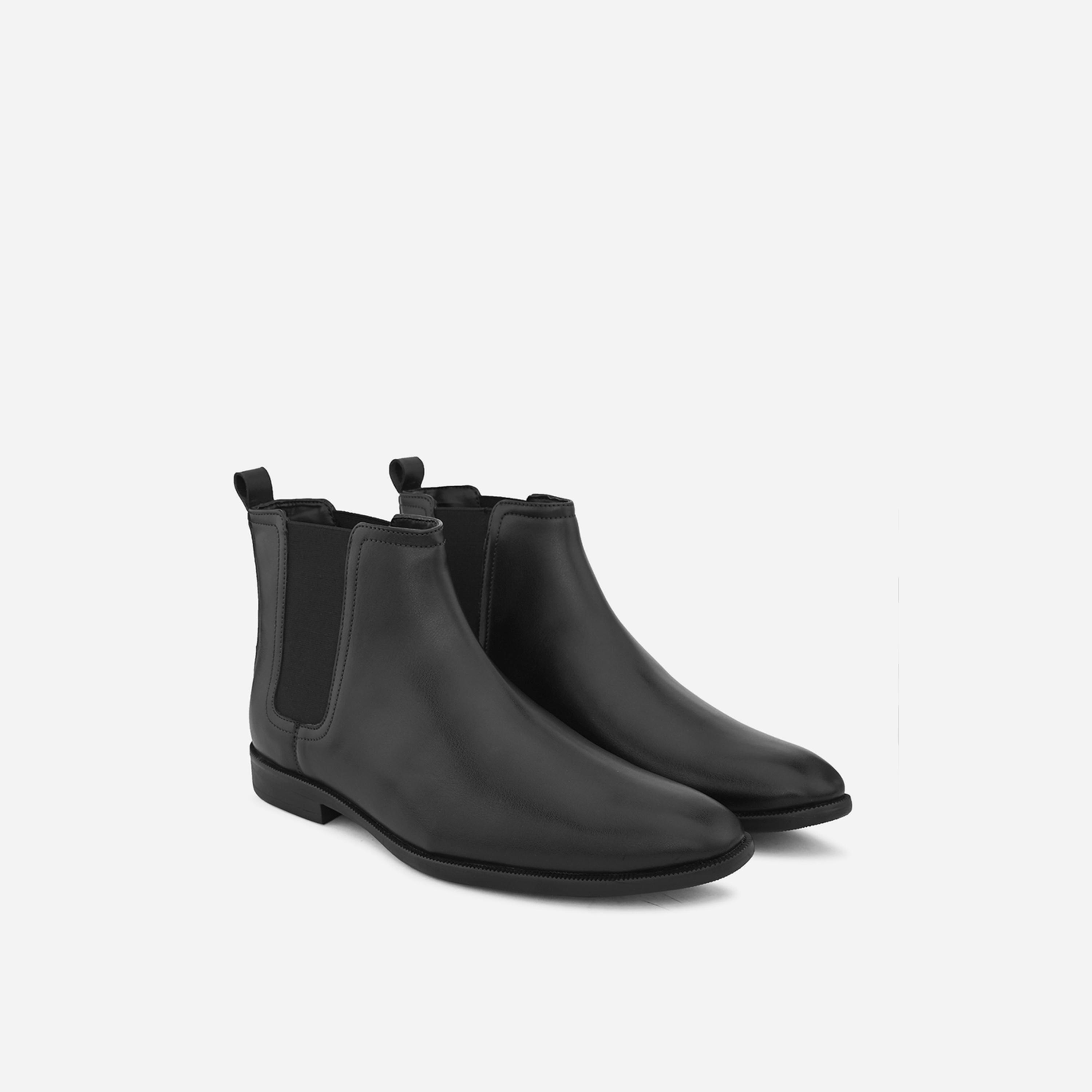 Styli Pointed Toe Leather Ankle Boots-men-shoes-boots-image-3