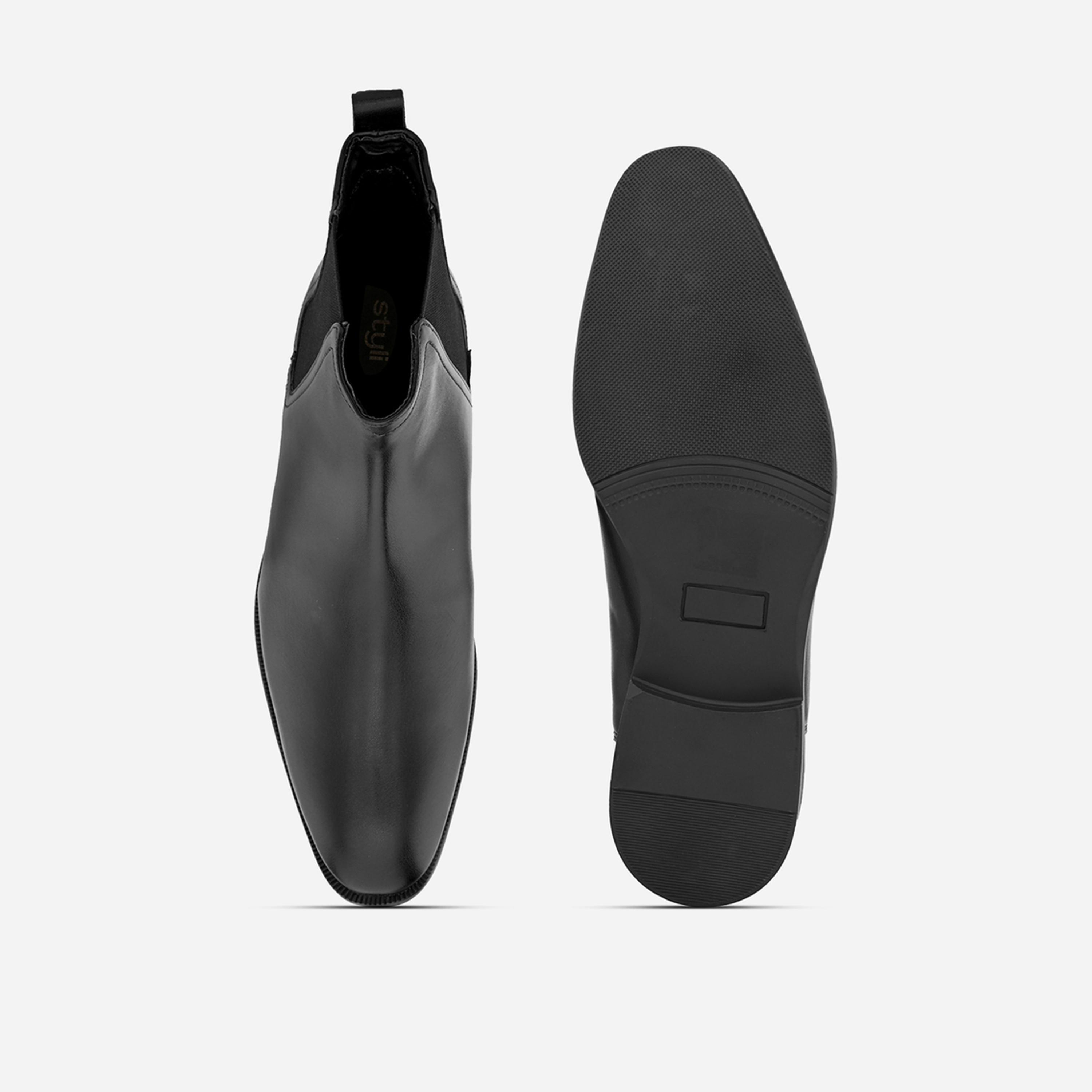 ستايلي - حذاء جلدي بمقدمة مدببة يصل للكاحل-men-shoes-boots-image-6
