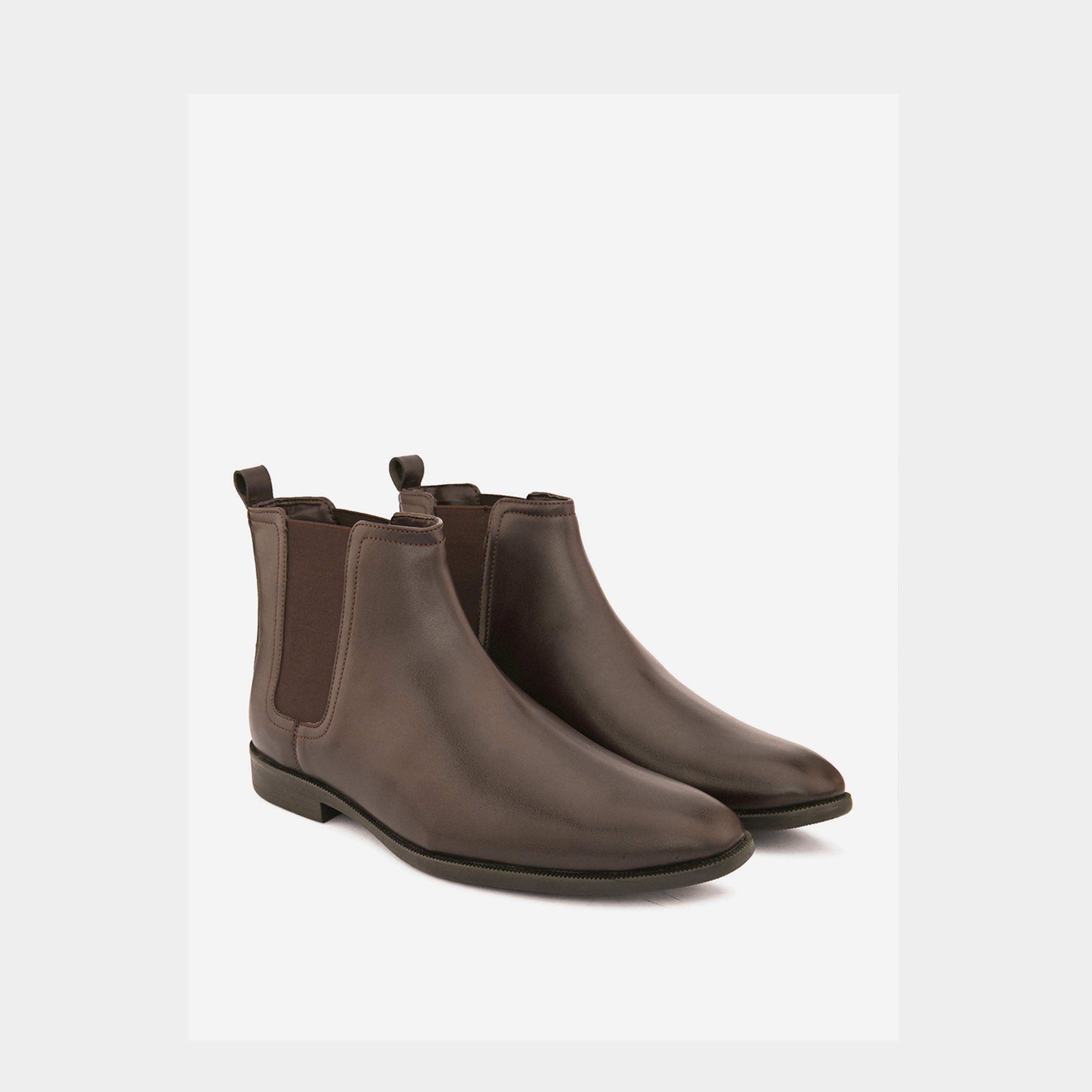 Styli Pointed Toe Leather Ankle Boots-men-shoes-boots-image-3