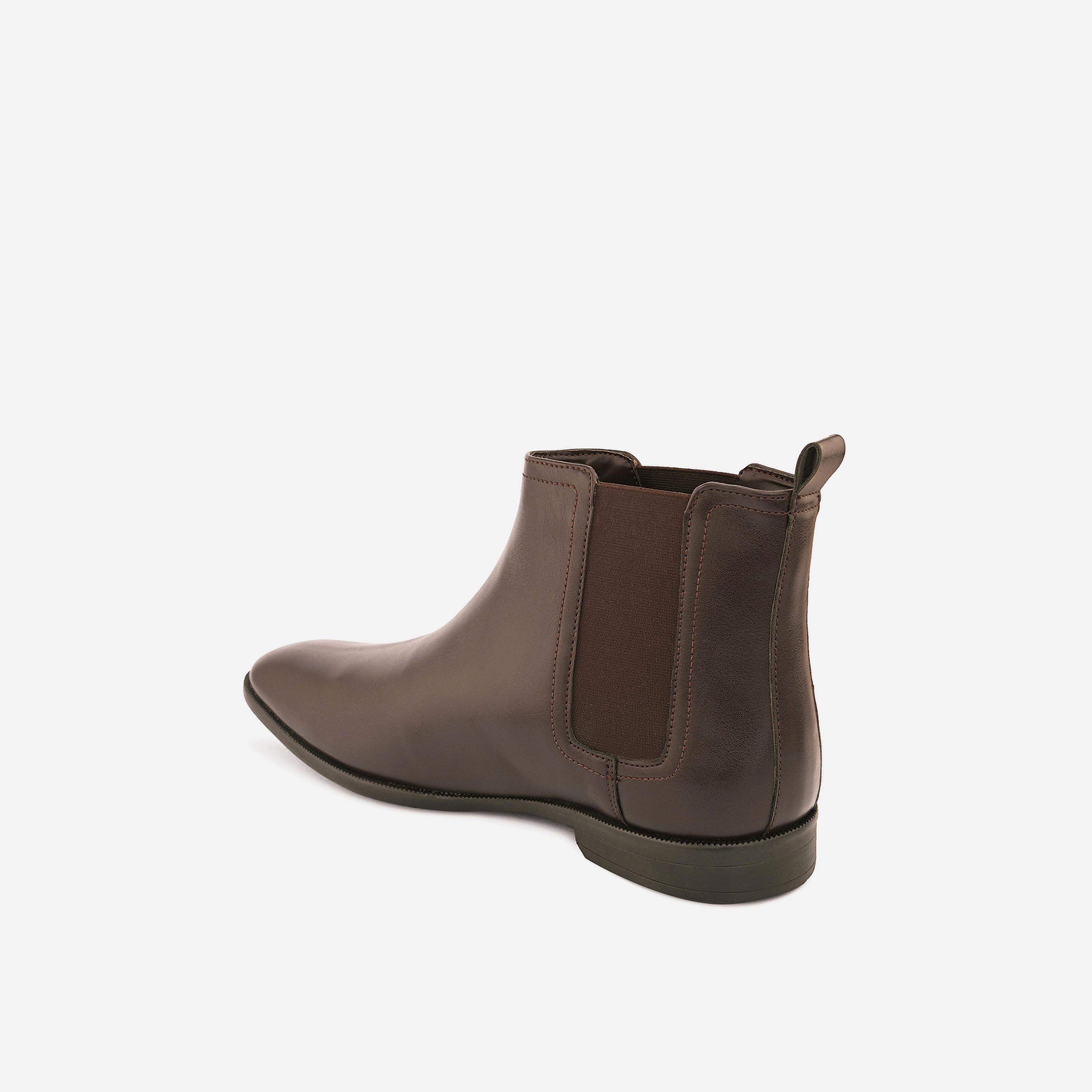 ستايلي - حذاء جلدي بمقدمة مدببة يصل للكاحل-men-shoes-boots-image-1