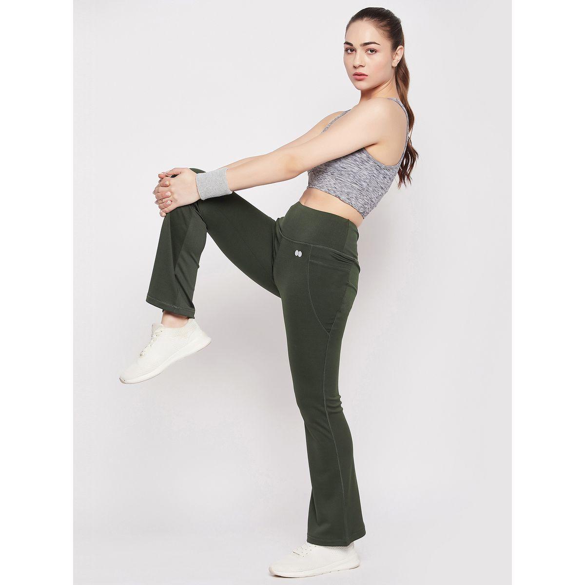 بنطال يوجا بقصة مريحة وخصر عالي كلوفيا × ستايلي-women-clothing-sportswearandactivewear-bottoms-image-2