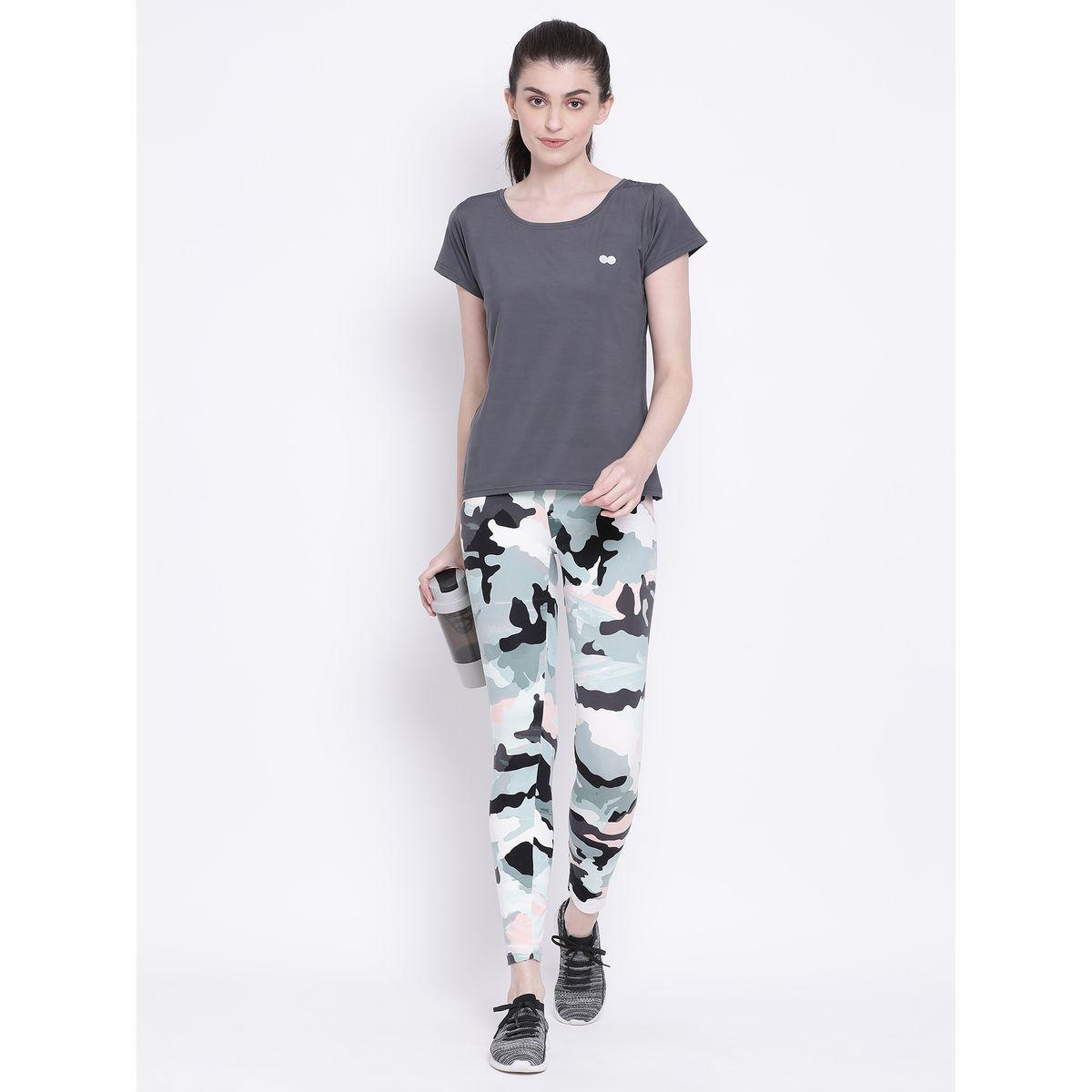 تيشيرت رياضي سادة بياقة سكوب كلوفيا × ستايلي-women-clothing-sportswearandactivewear-tshirtsandvests-image-1