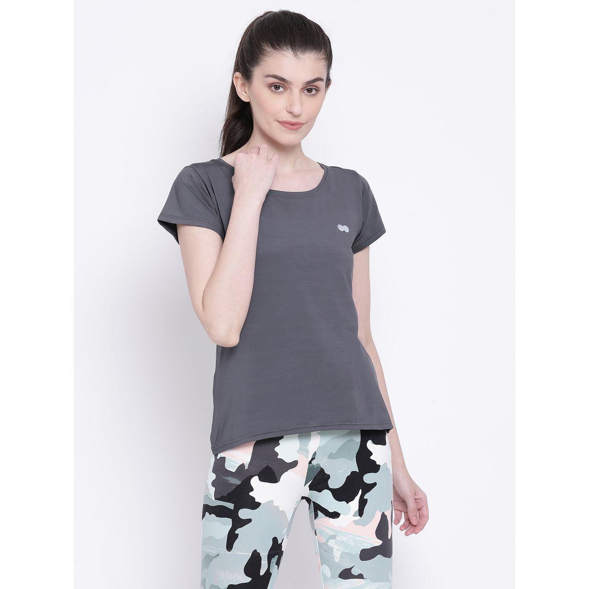 Clovia X Styli  Solid Scoop Neck Active T-Shirt-women-clothing-sportswearandactivewear-tshirtsandvests-image-2