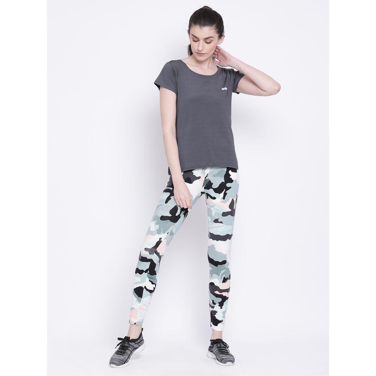 تيشيرت رياضي سادة بياقة سكوب كلوفيا × ستايلي-women-clothing-sportswearandactivewear-tshirtsandvests-image-3