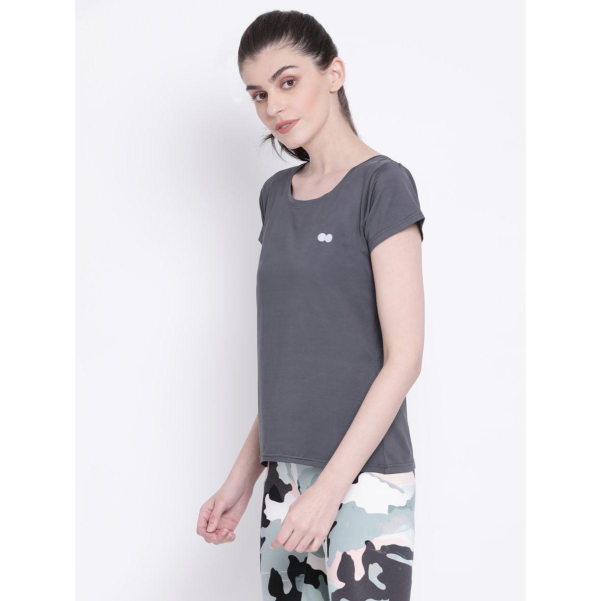 تيشيرت رياضي سادة بياقة سكوب كلوفيا × ستايلي-women-clothing-sportswearandactivewear-tshirtsandvests-image-5