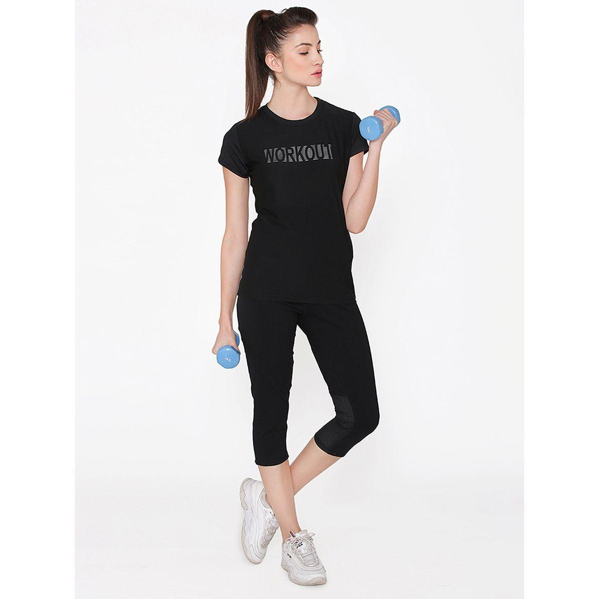 Clovia X Styli  Comfort Fit Active Text Print T-Shirt-women-clothing-sportswearandactivewear-tshirtsandvests-image-1