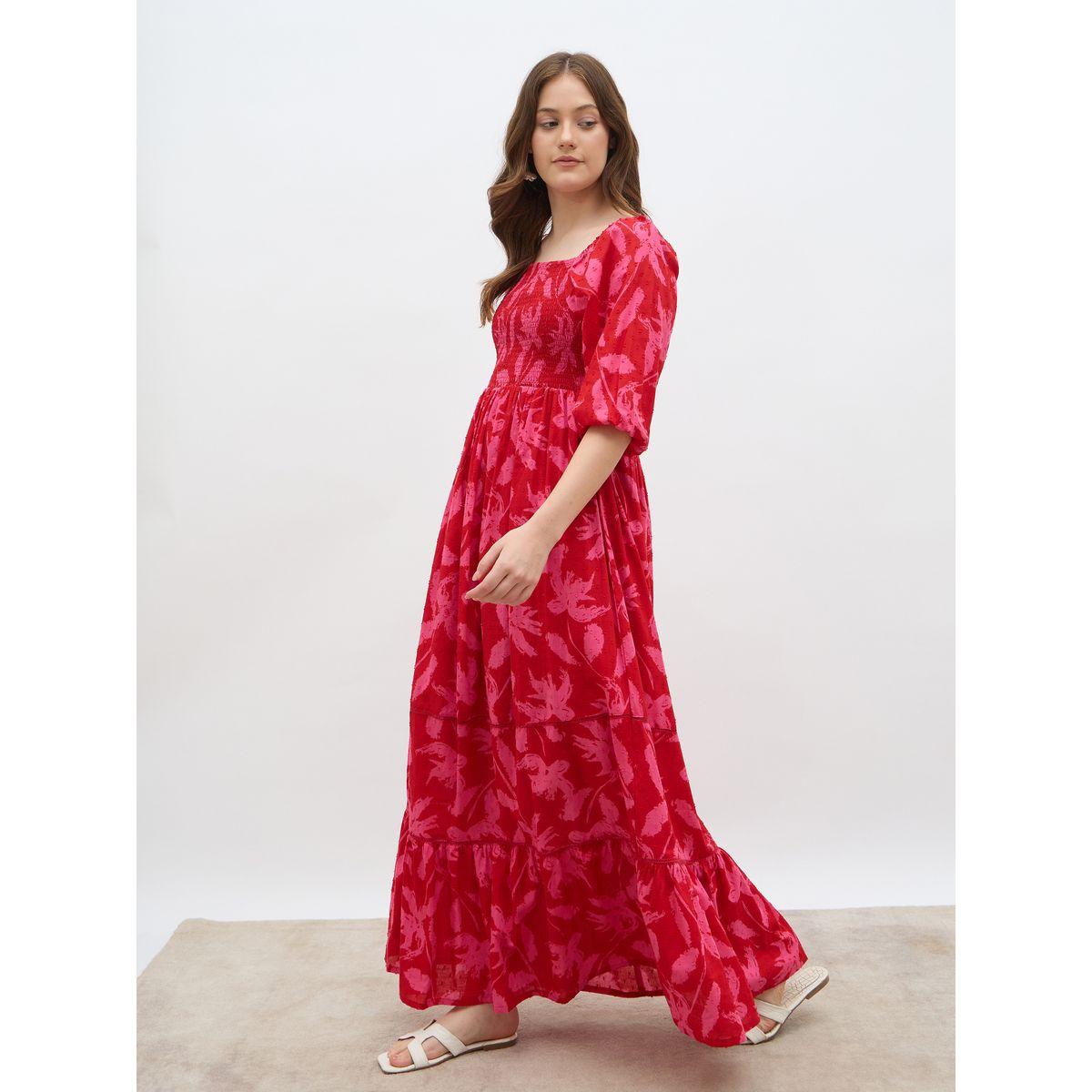 Styli All-Over Print Smocked A-Line Maxi Dress-women-clothing-dresses-image-3