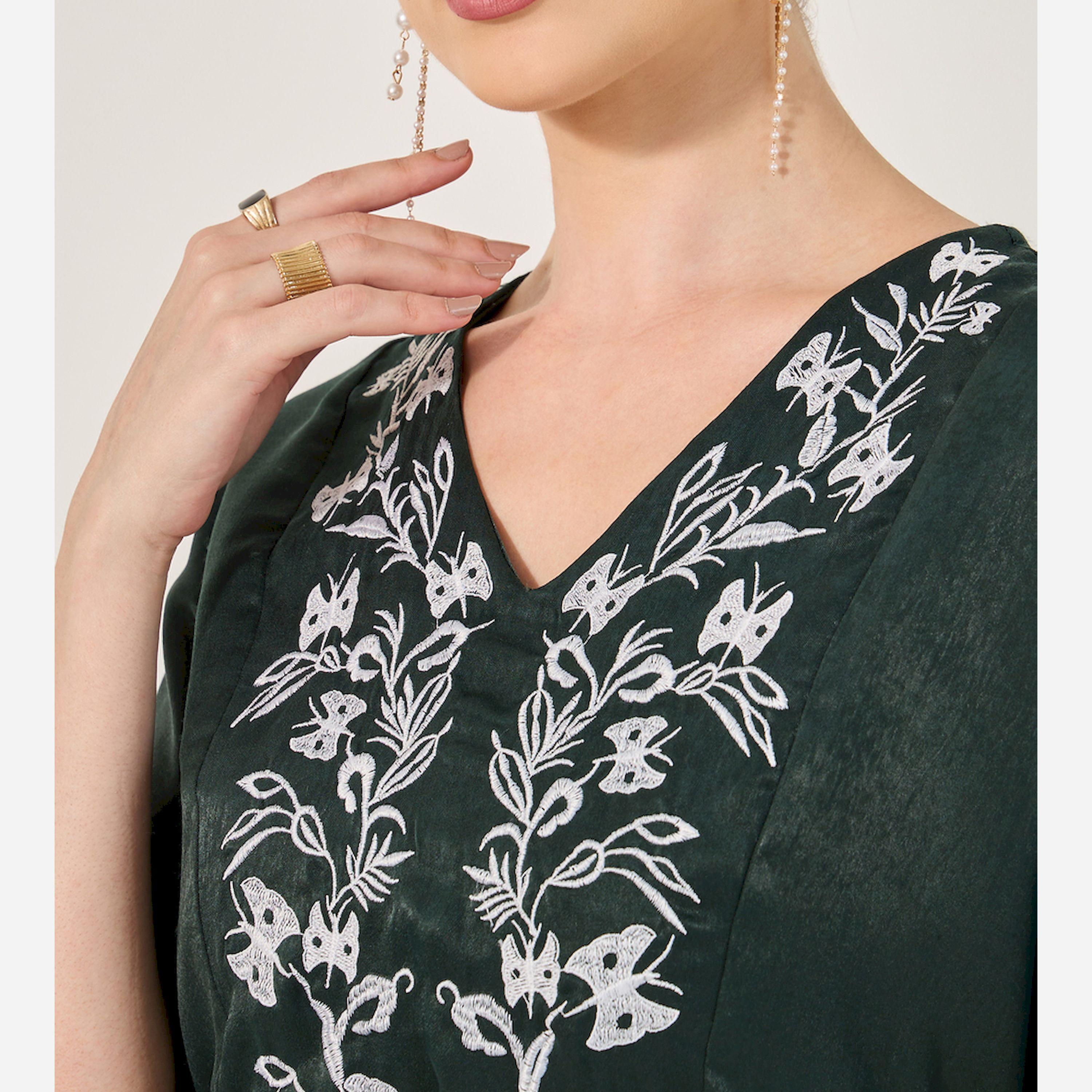 Styli Sandwash Satin Jalabiya With Neck Embroidery-women-arabicclothing-jalabiyas-image-4