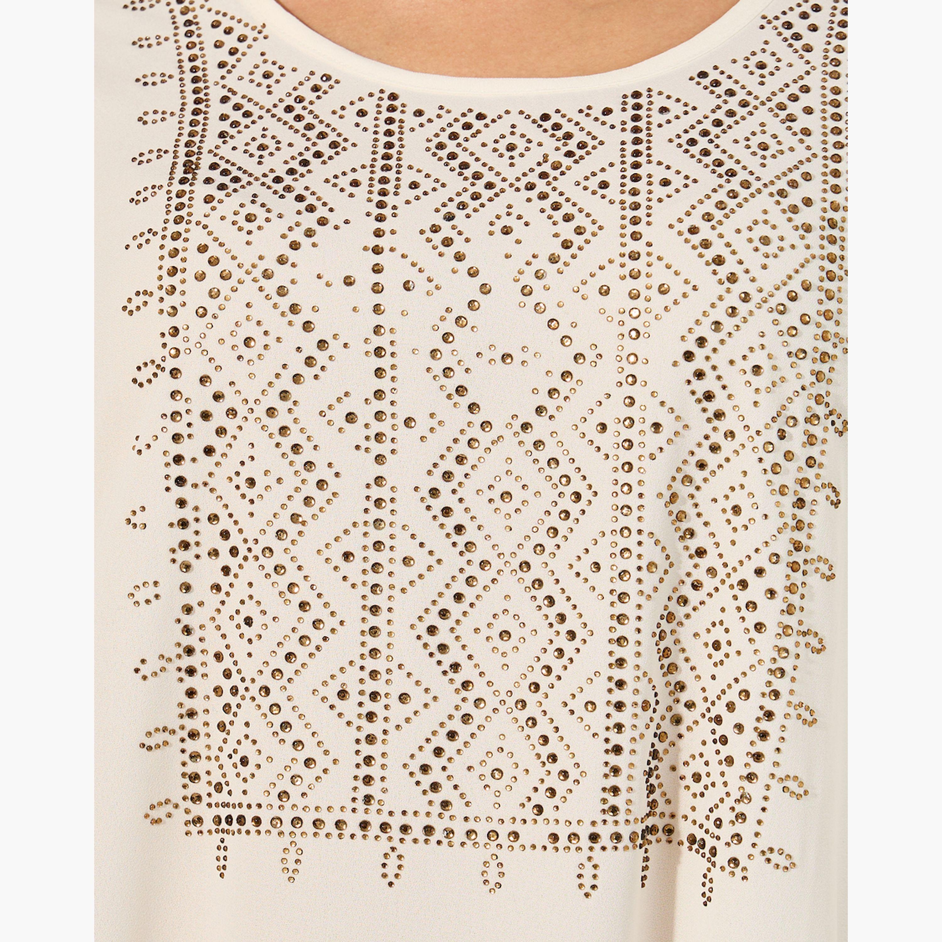 أميرة x ستايلي جلابية بتفاصيل مُنمقة وياقة دائرية-women-arabicclothing-jalabiyas-image-4