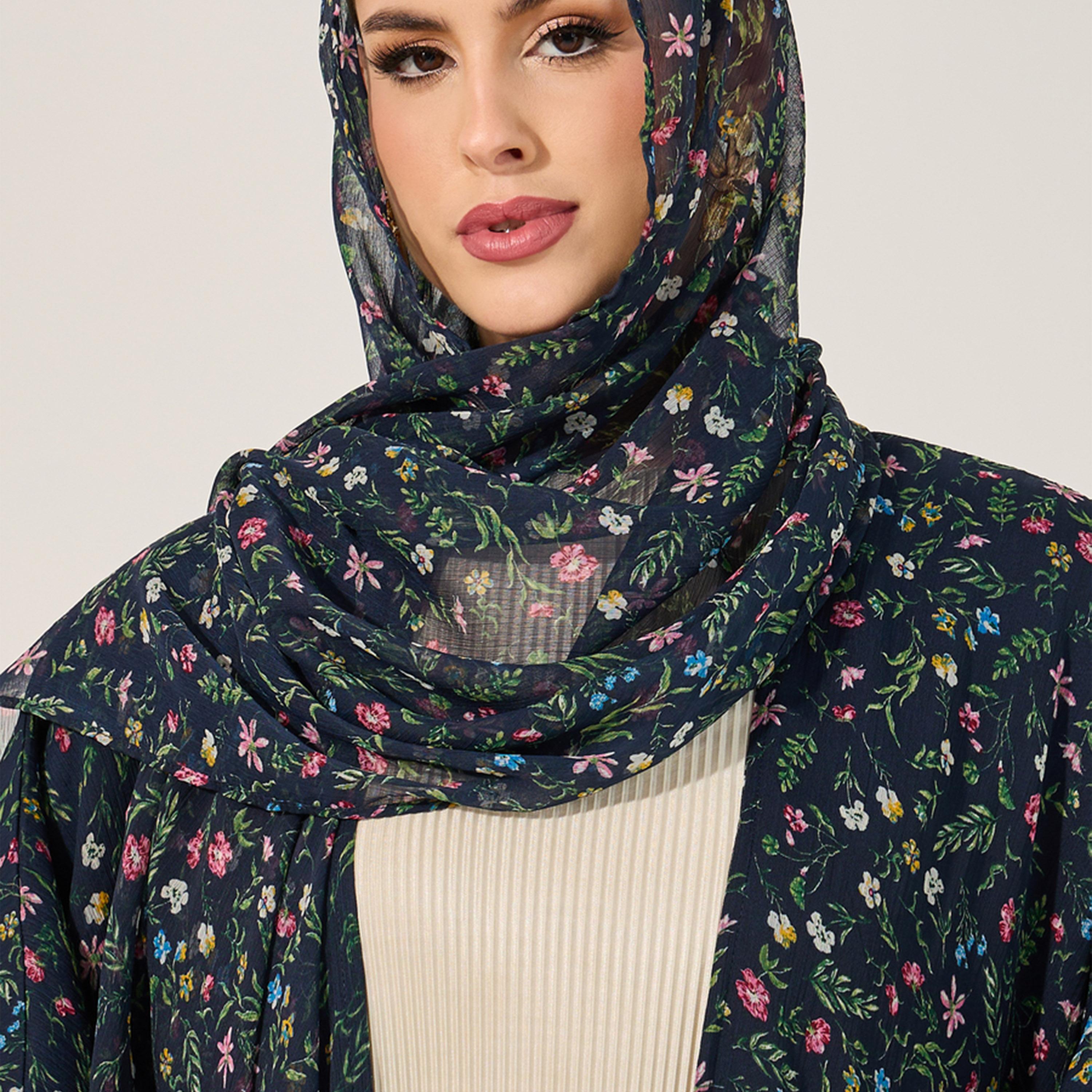 أميرة x ستايلي عباية مطبعة بالكامل بأكمام وطواطية-women-arabicclothing-abayas-image-6