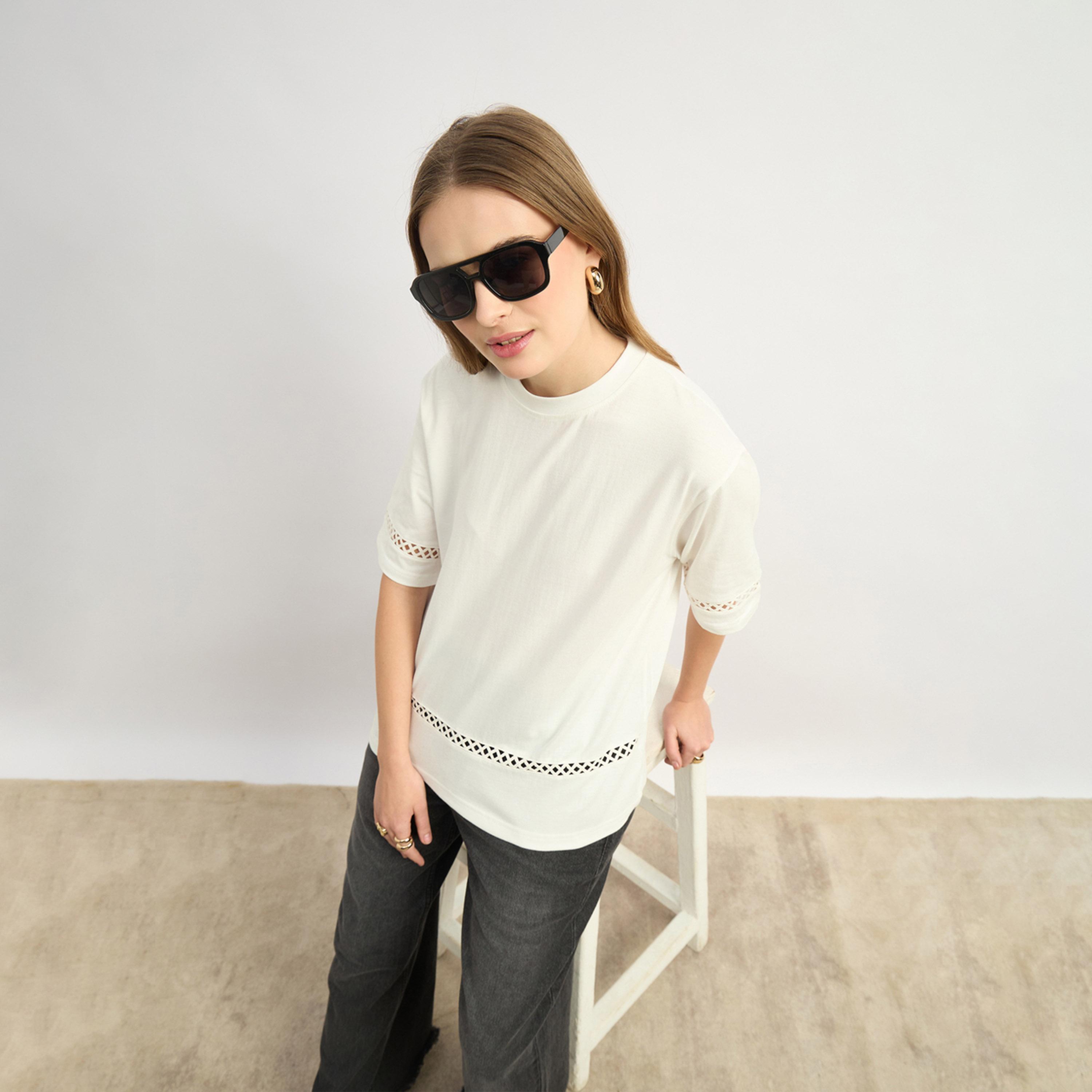 Styli Cut-Out Lace Detail Round Neck Boxy Fit T-Shirt-women-clothing-tshirts-image-6