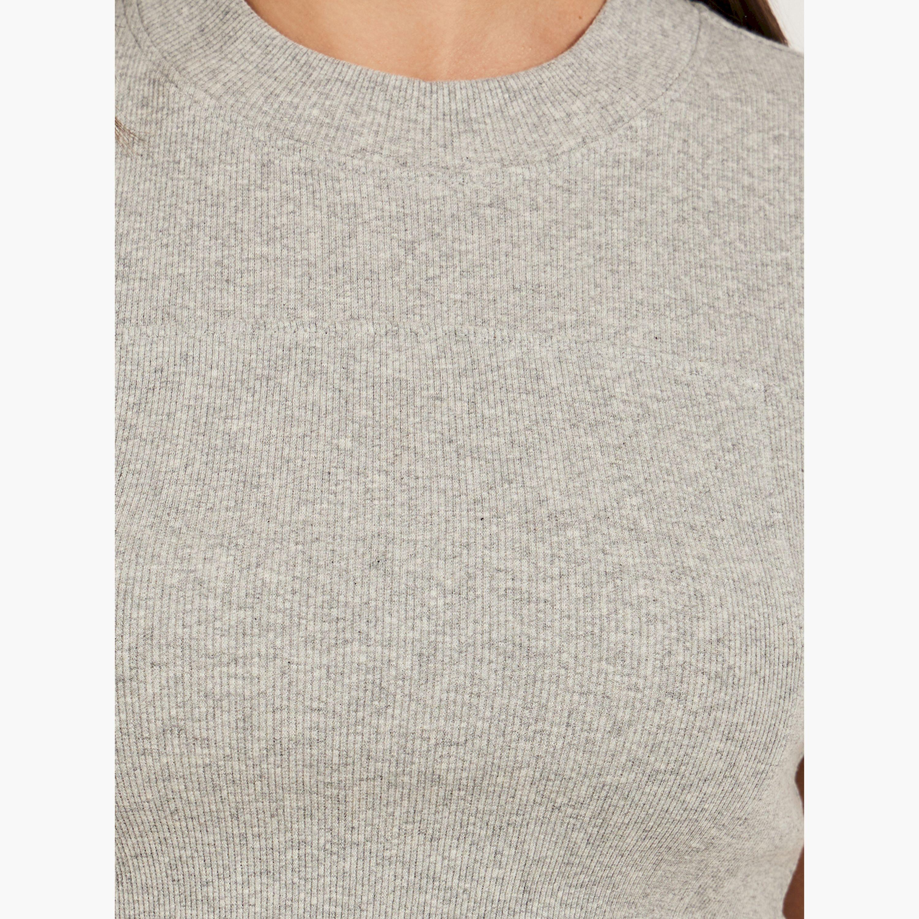 ستايلي - تي شيرت مضلع رقبة مستديرة وأكمام قصيرة-women-clothing-tshirts-image-4