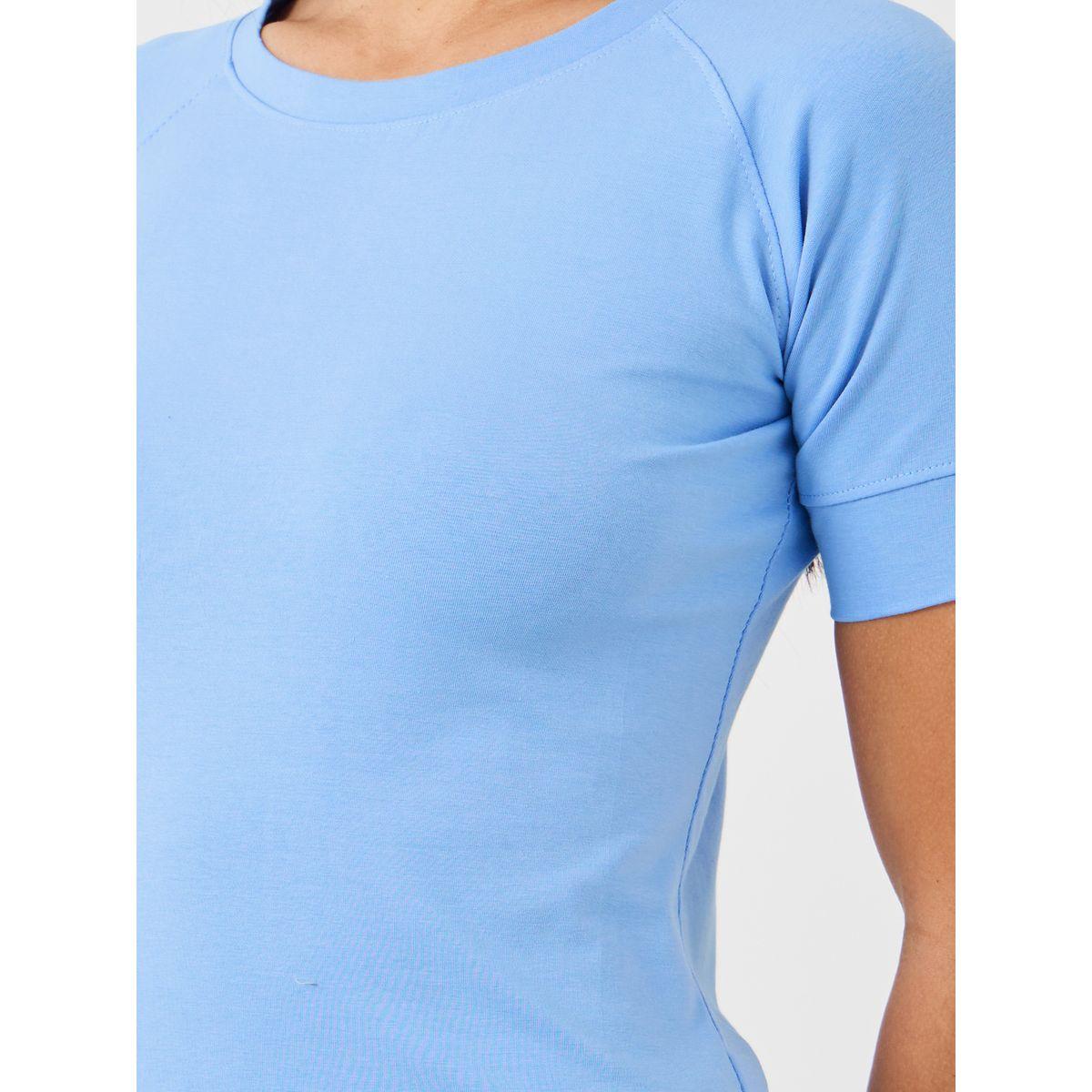 Styli Solid Raglan Sleeve Fitted Cropped T-Shirt-women-clothing-tshirts-image-4