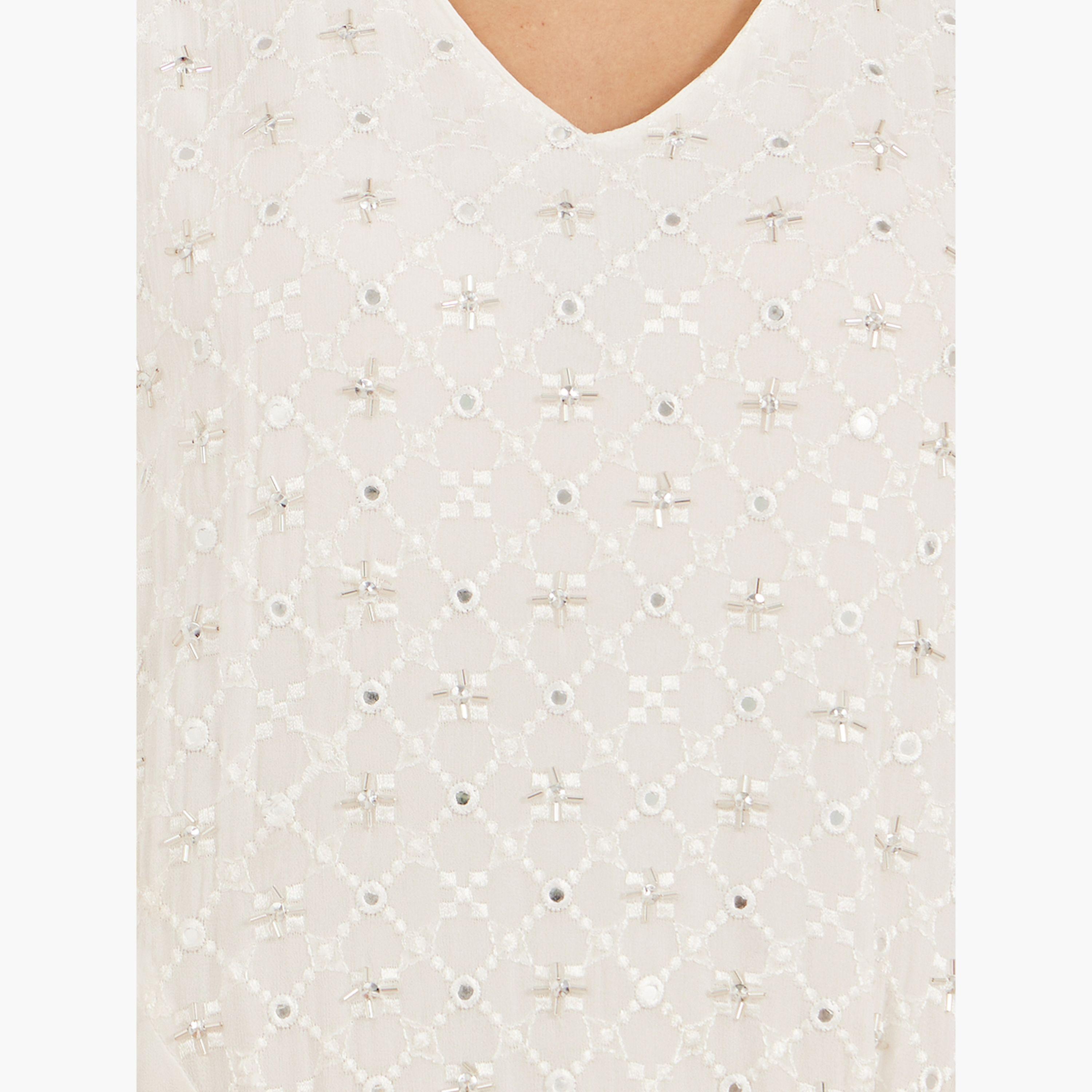 Styli Embellished Centre Panel V-Neck Kaftan-women-arabicclothing-kaftan-image-4