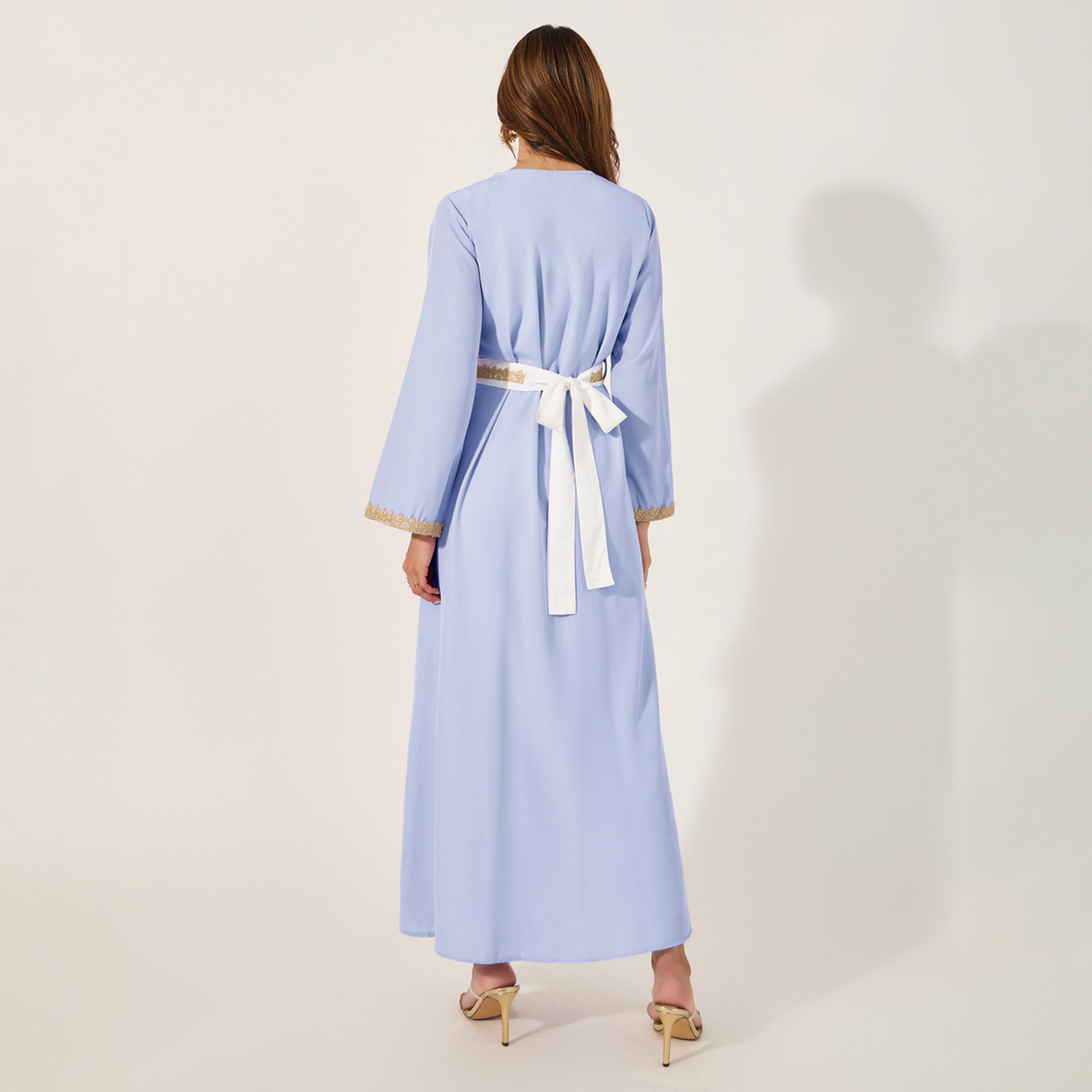 أميرة x ستايلي قفطان بتداخلات شبكية وتفاصيل دانتيل-women-arabicclothing-kaftan-image-5