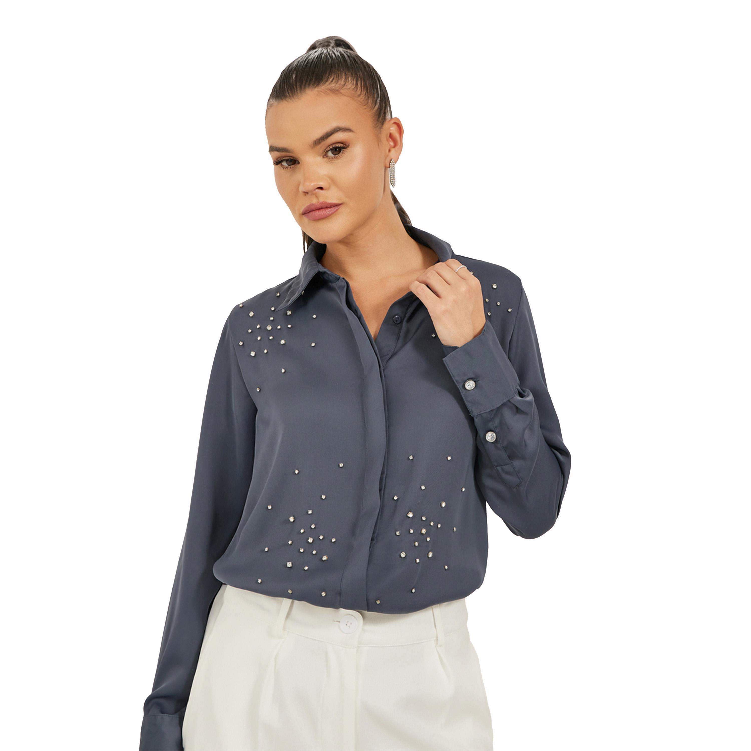 Styli Embellished Spread Collar Regular Fit Shirt-women-clothing-shirtsandblouses-shirts-image-3
