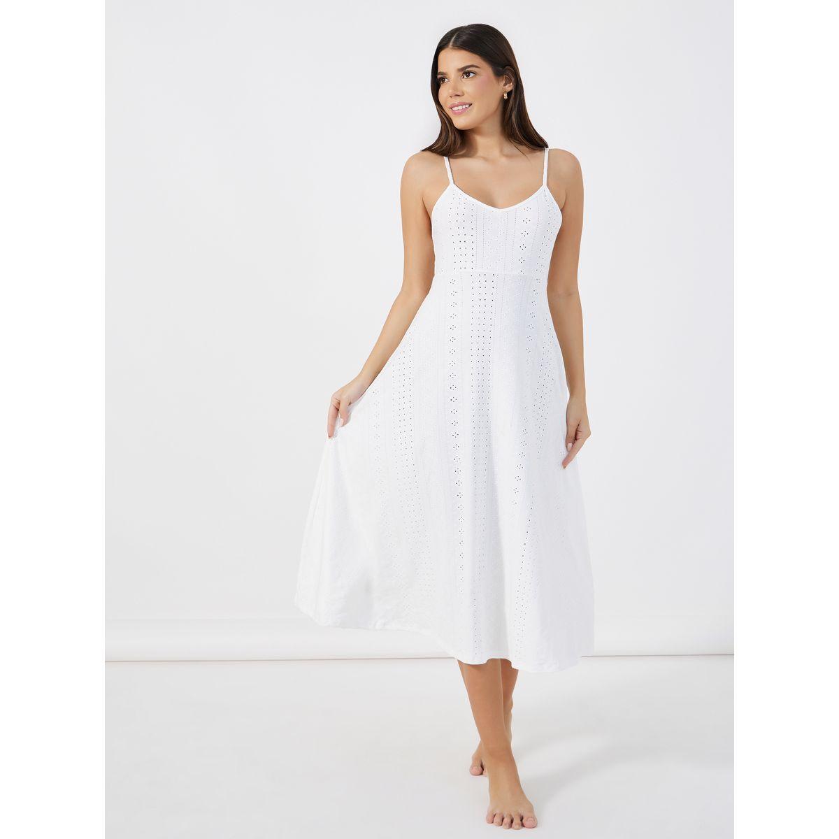 Styli Jersey Schiffli Slip Dress-women-clothing-nightwear-nighties-image-1