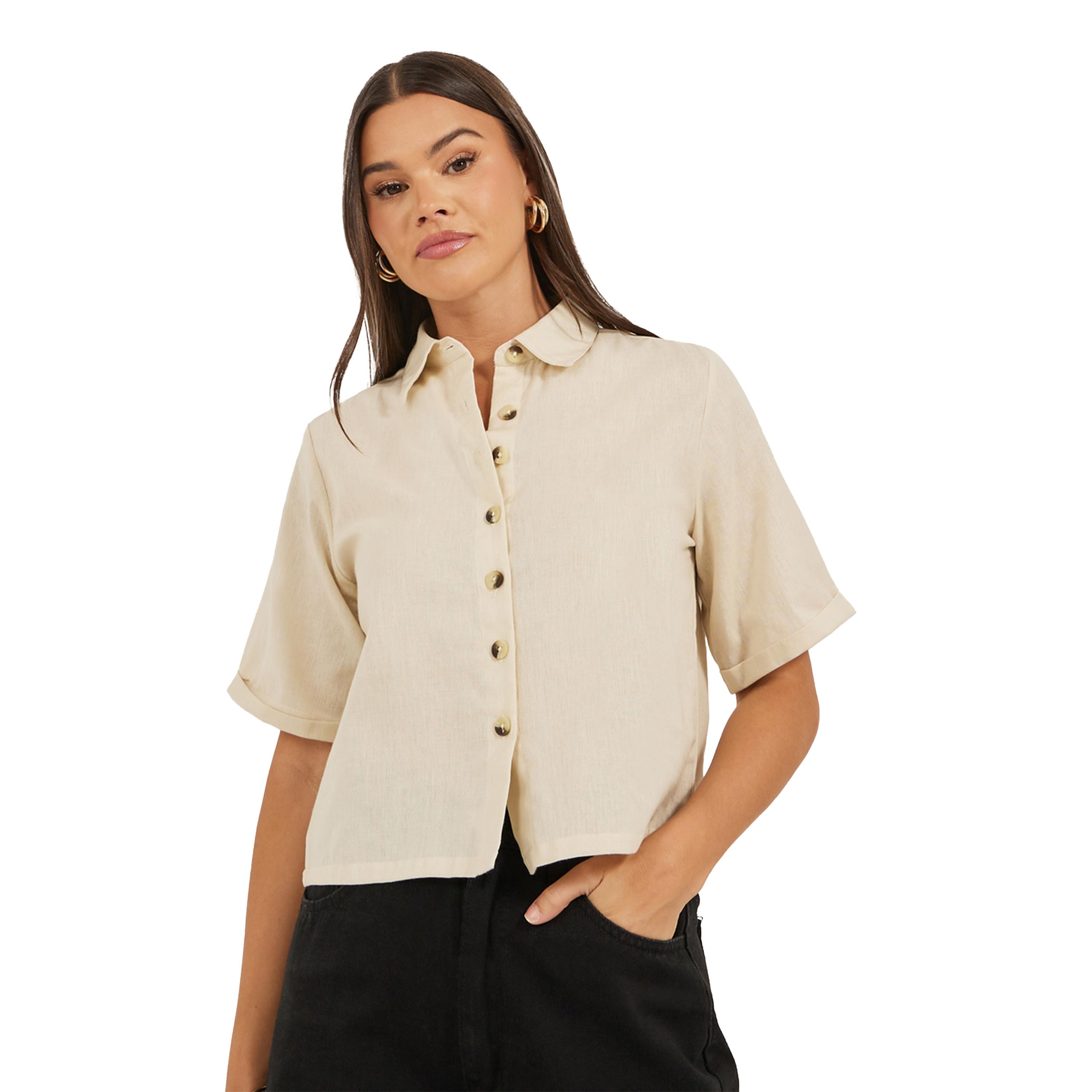 Styli Boxy Fit Solid Dropped Shoulder Shirt-women-clothing-shirtsandblouses-shirts-image-3