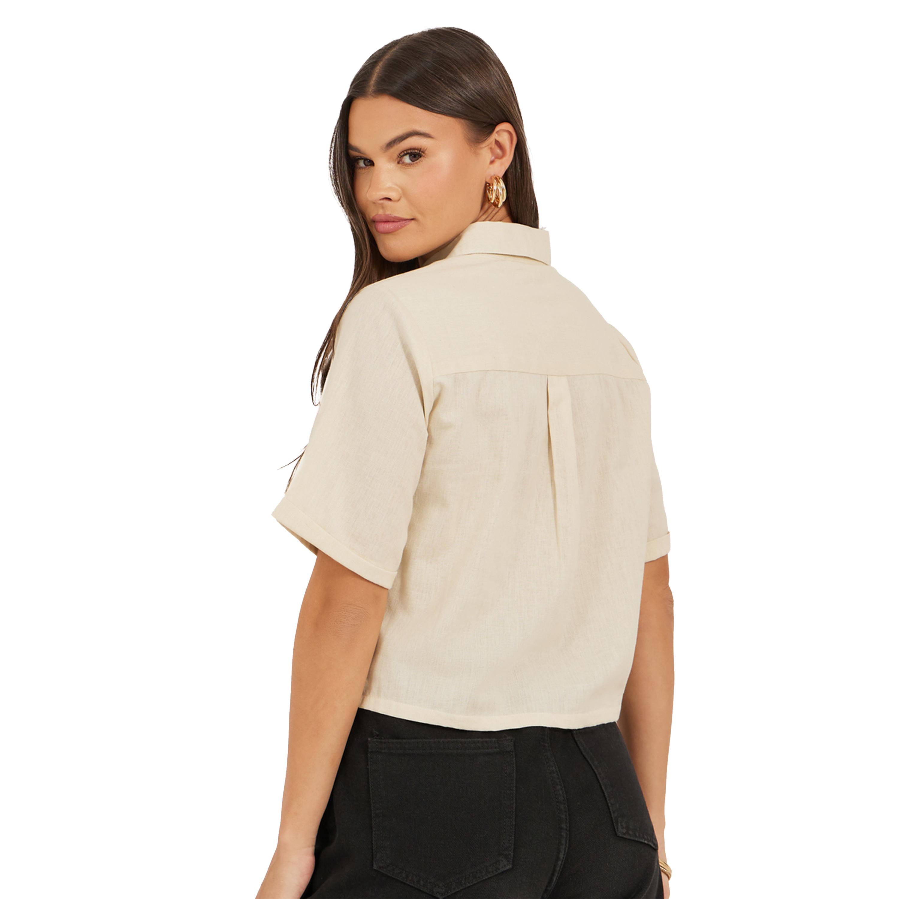 ستايلي - قميص سادة بقصة مربعة وكتف منسدل-women-clothing-shirtsandblouses-shirts-image-5