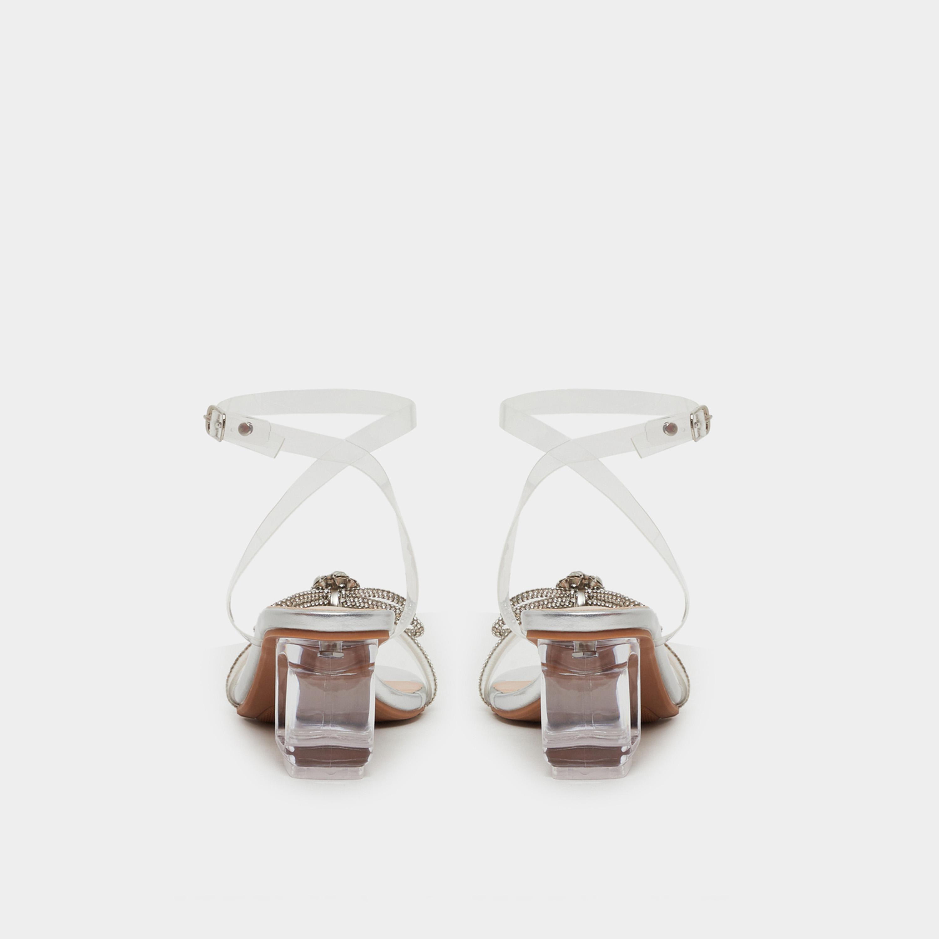 ستايلي - صندل شفاف بكعب عريض مزين بفيونكة-women-shoes-heels-image-3