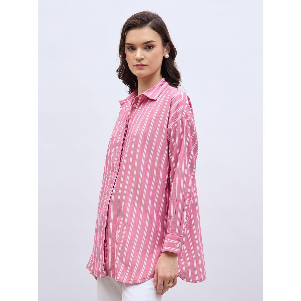 Styli Oversized Striped Spread Collar Shirt-women-clothing-shirtsandblouses-shirts-image-3