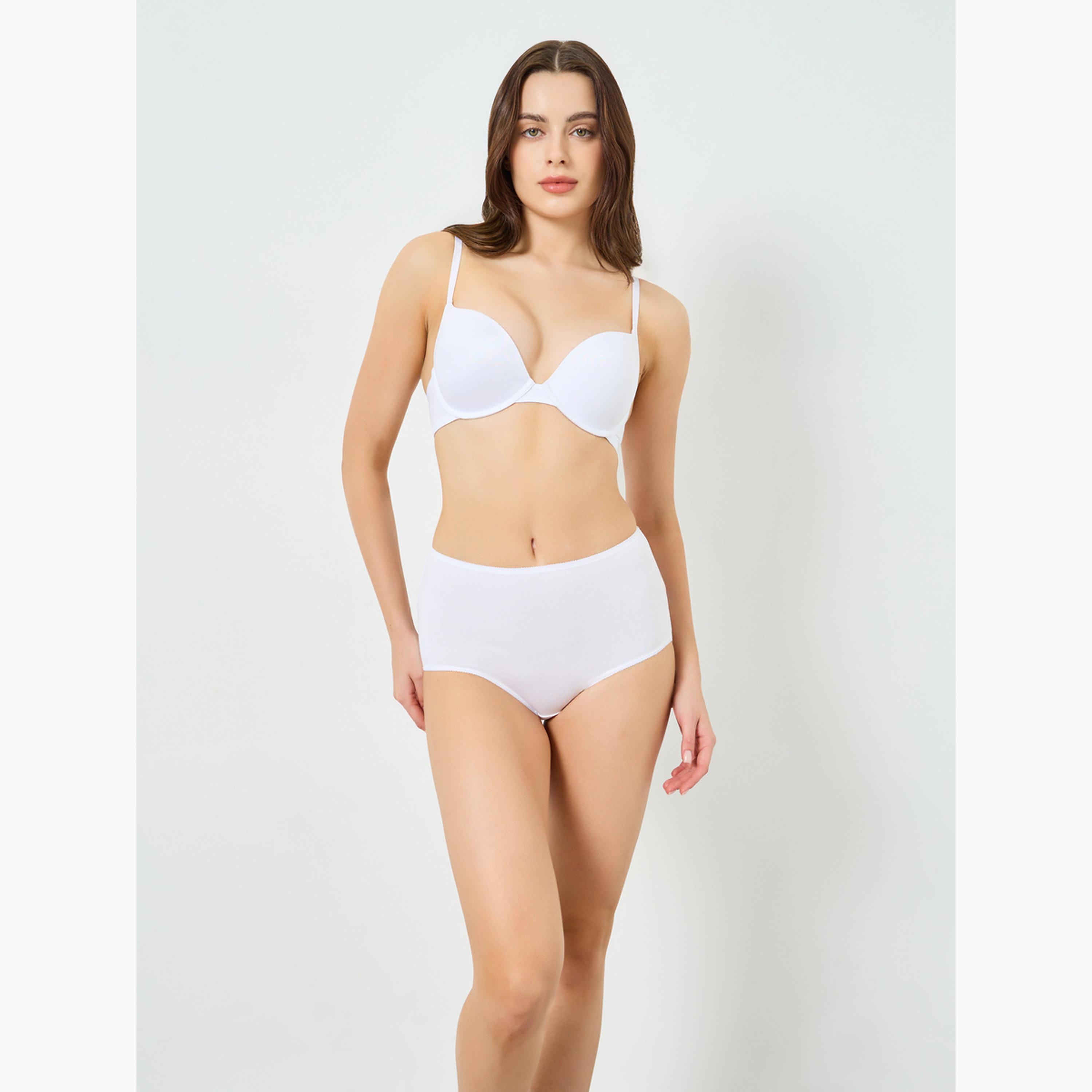 طقم سراويل داخلية قطن كاملة من 5 قطع للنساء-women-clothing-lingerie-panties-image-2