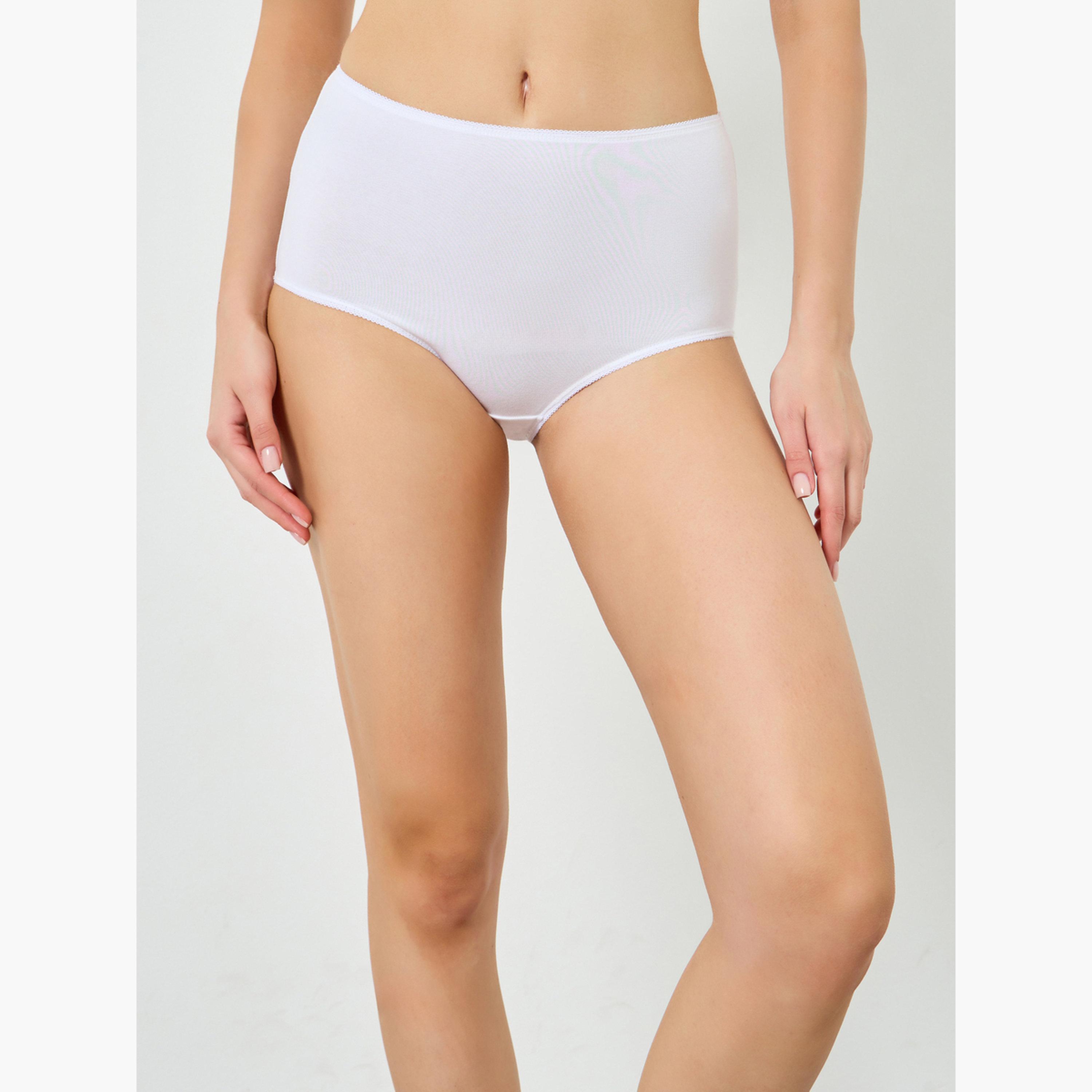طقم سراويل داخلية قطن كاملة من 5 قطع للنساء-women-clothing-lingerie-panties-image-3