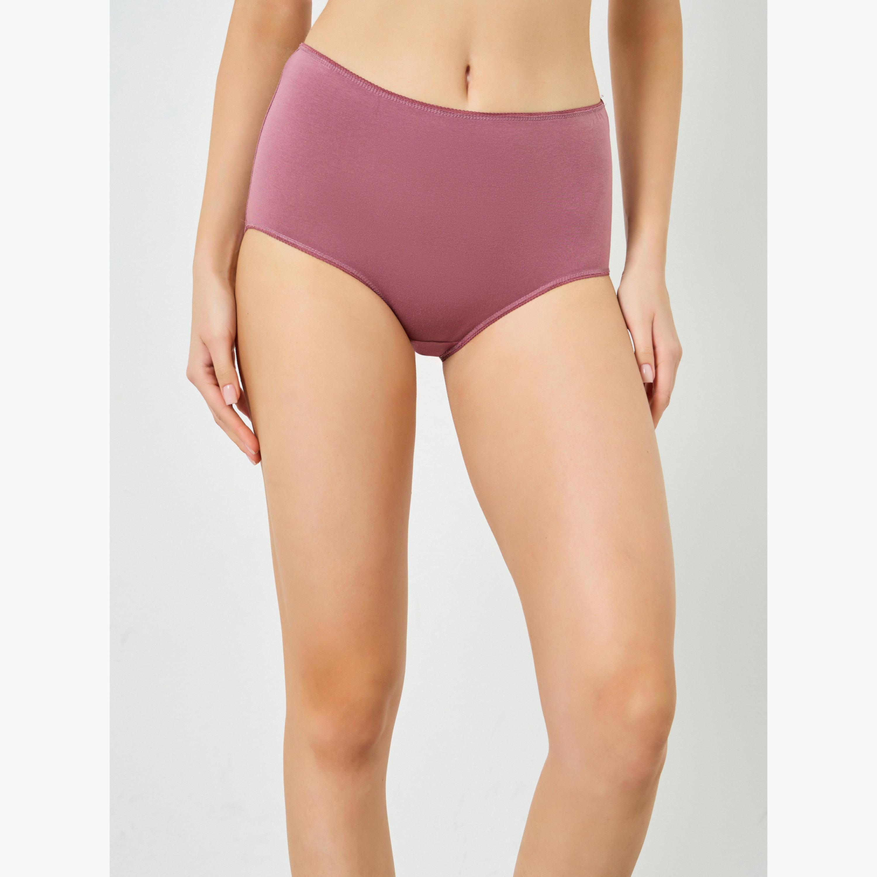 طقم سراويل داخلية قطن كاملة من 5 قطع للنساء-women-clothing-lingerie-panties-image-5