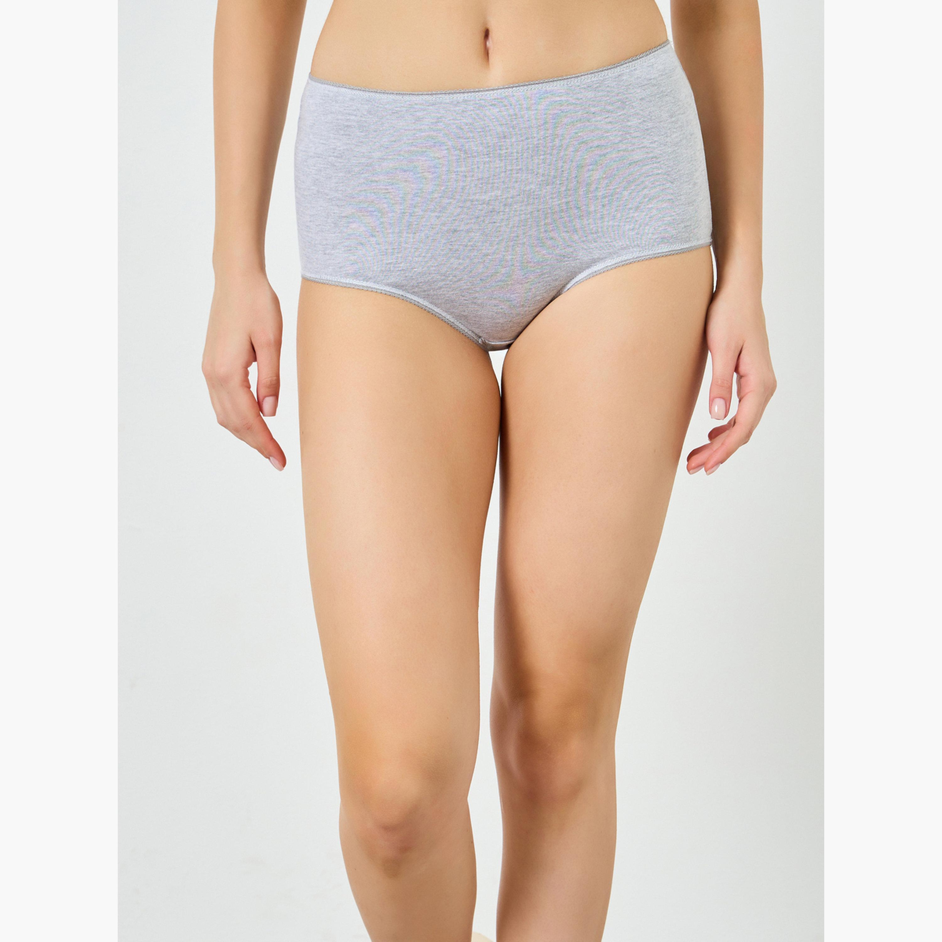 طقم سراويل داخلية قطن كاملة من 5 قطع للنساء-women-clothing-lingerie-panties-image-6