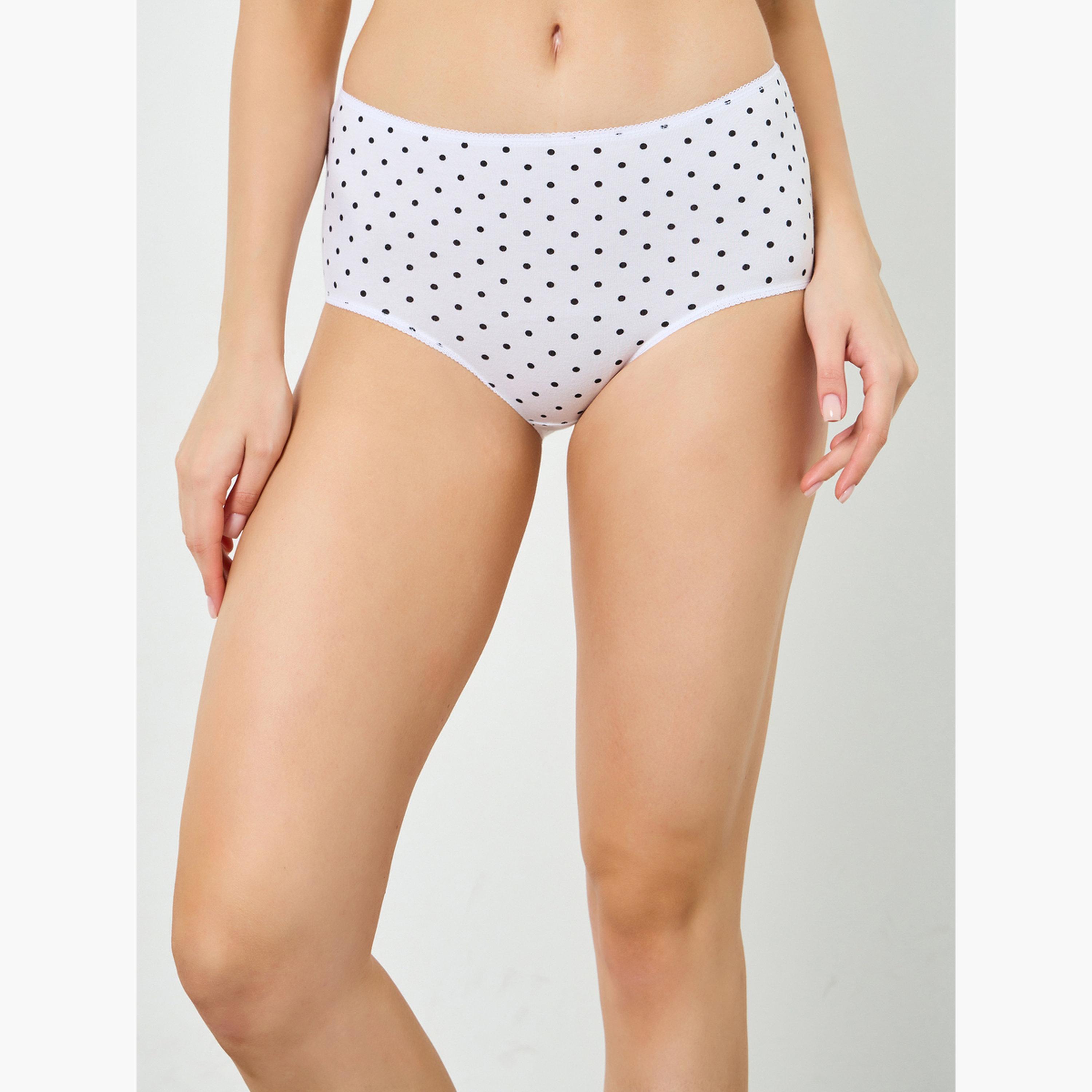 طقم سراويل داخلية قطن كاملة من 5 قطع للنساء-women-clothing-lingerie-panties-image-3