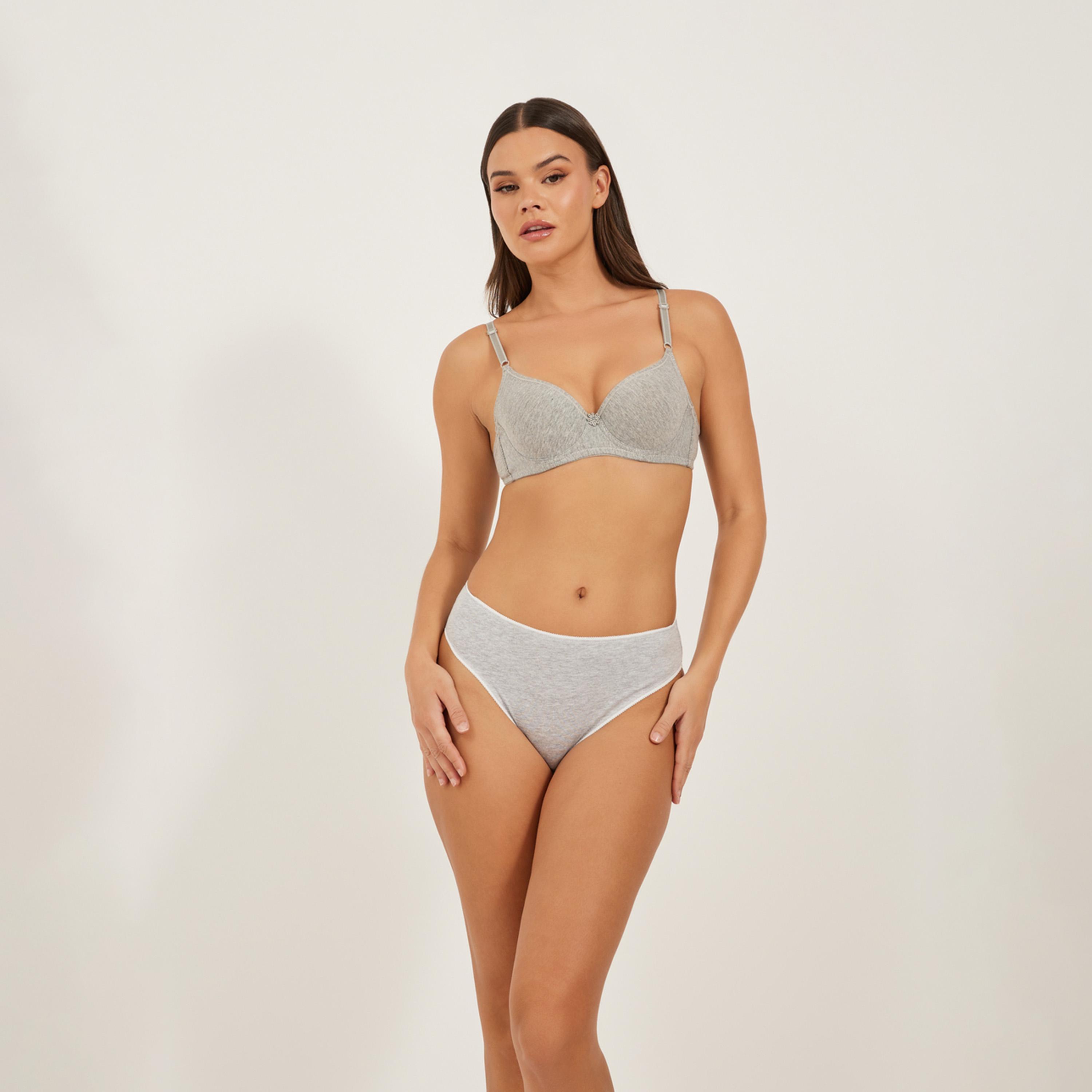 ستايلي - مجموعة من 5 قطع - سراويل داخلية متنوعة بفتحة ساق عالية-women-clothing-lingerie-panties-image-2