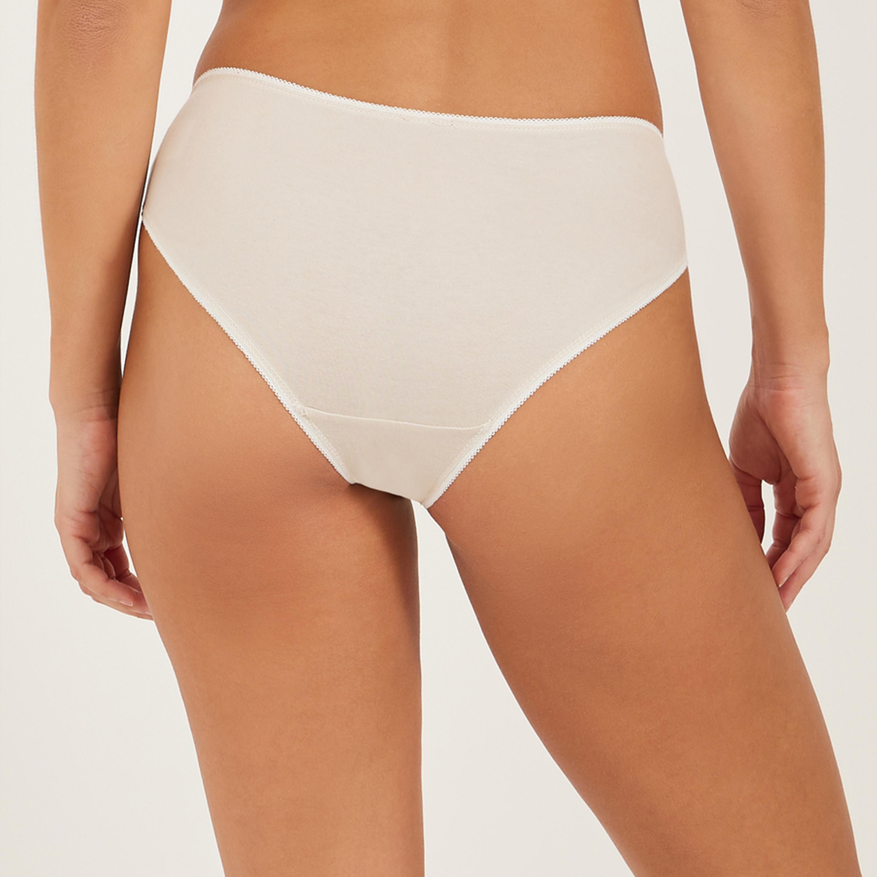 ستايلي - مجموعة من 5 قطع - سراويل داخلية سادة بفتحة ساق عالية-women-clothing-lingerie-panties-image-5