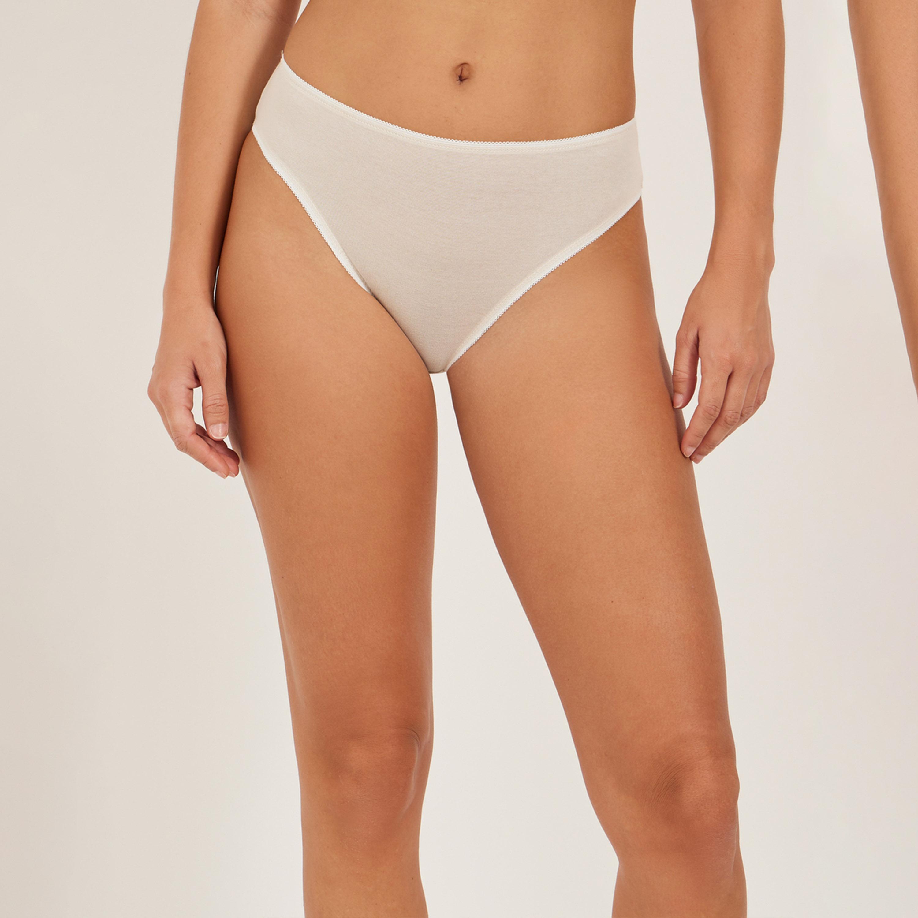 Styli Pack of 5 - Solid Hi-Leg Briefs-women-clothing-lingerie-panties-image-6