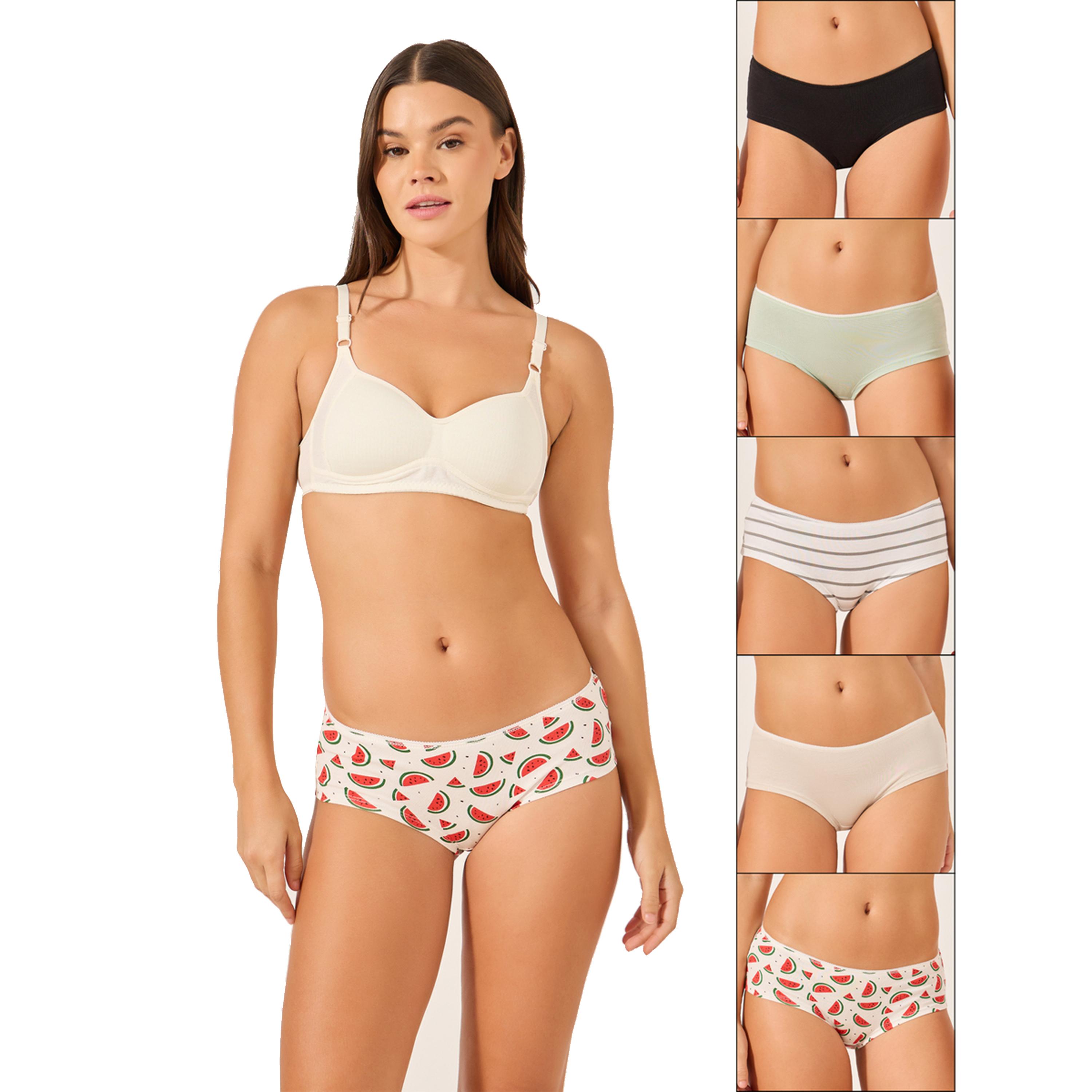 Styli Pack of 5 - Assorted Short Briefs-women-clothing-lingerie-panties-image-1