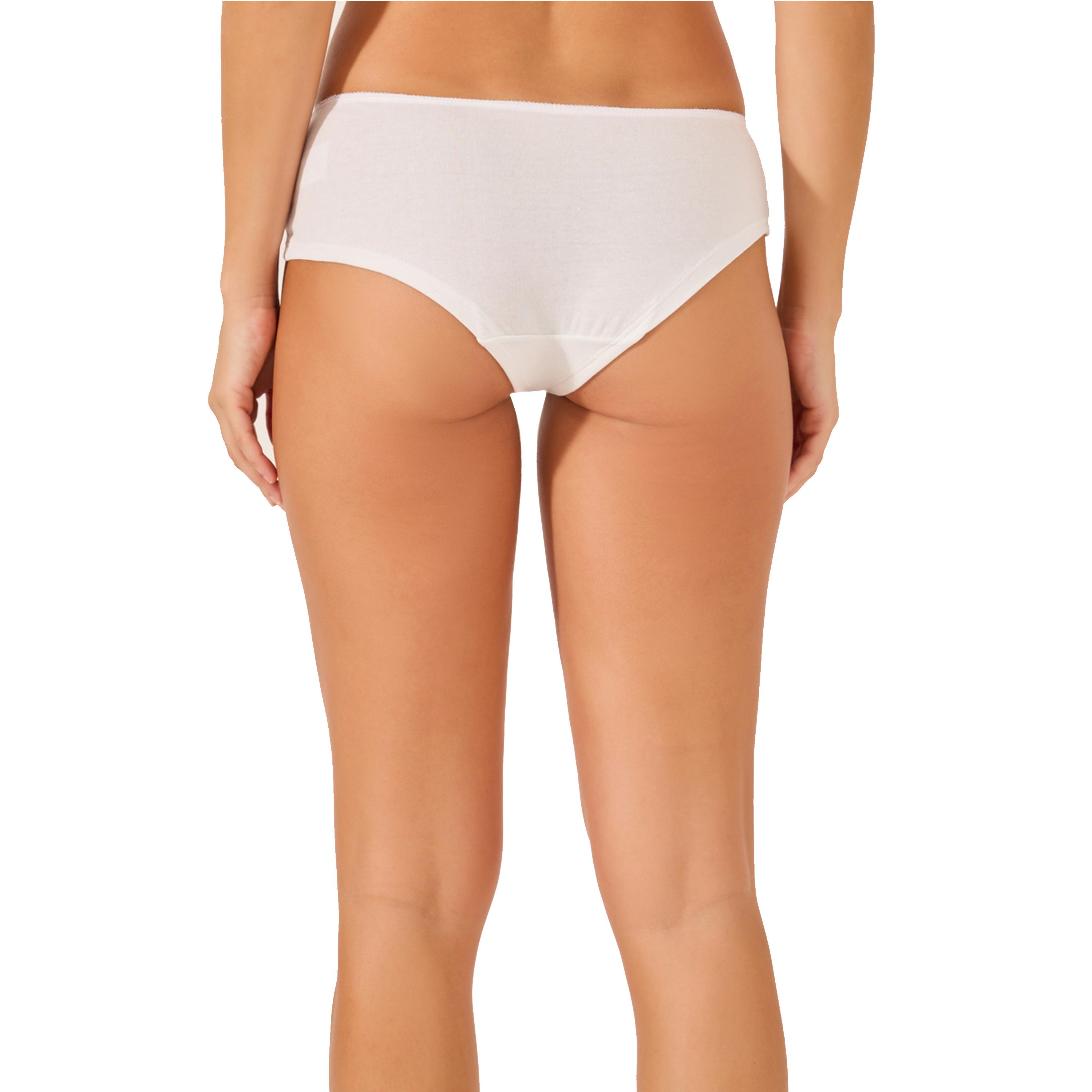 ستايلي - مجموعة من 5 قطع - سراويل داخلية قصيرة سادة بخصر مطاطي-women-clothing-lingerie-panties-image-5
