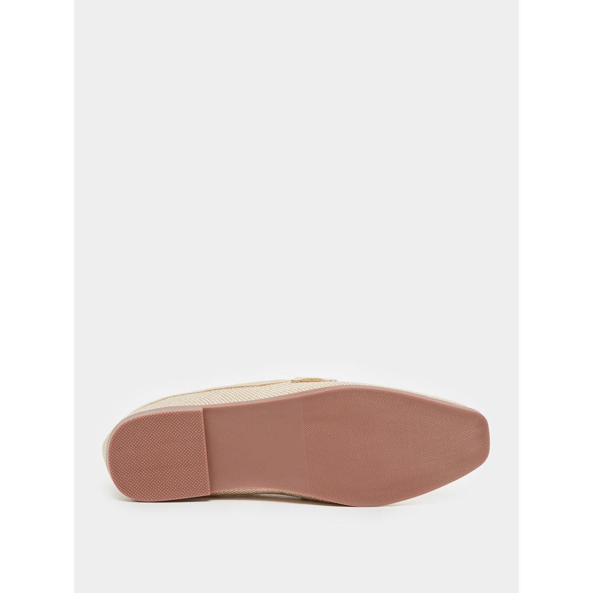 Metal Buckle Design Textured Loafers-women-shoes-flats-loafers-image-7