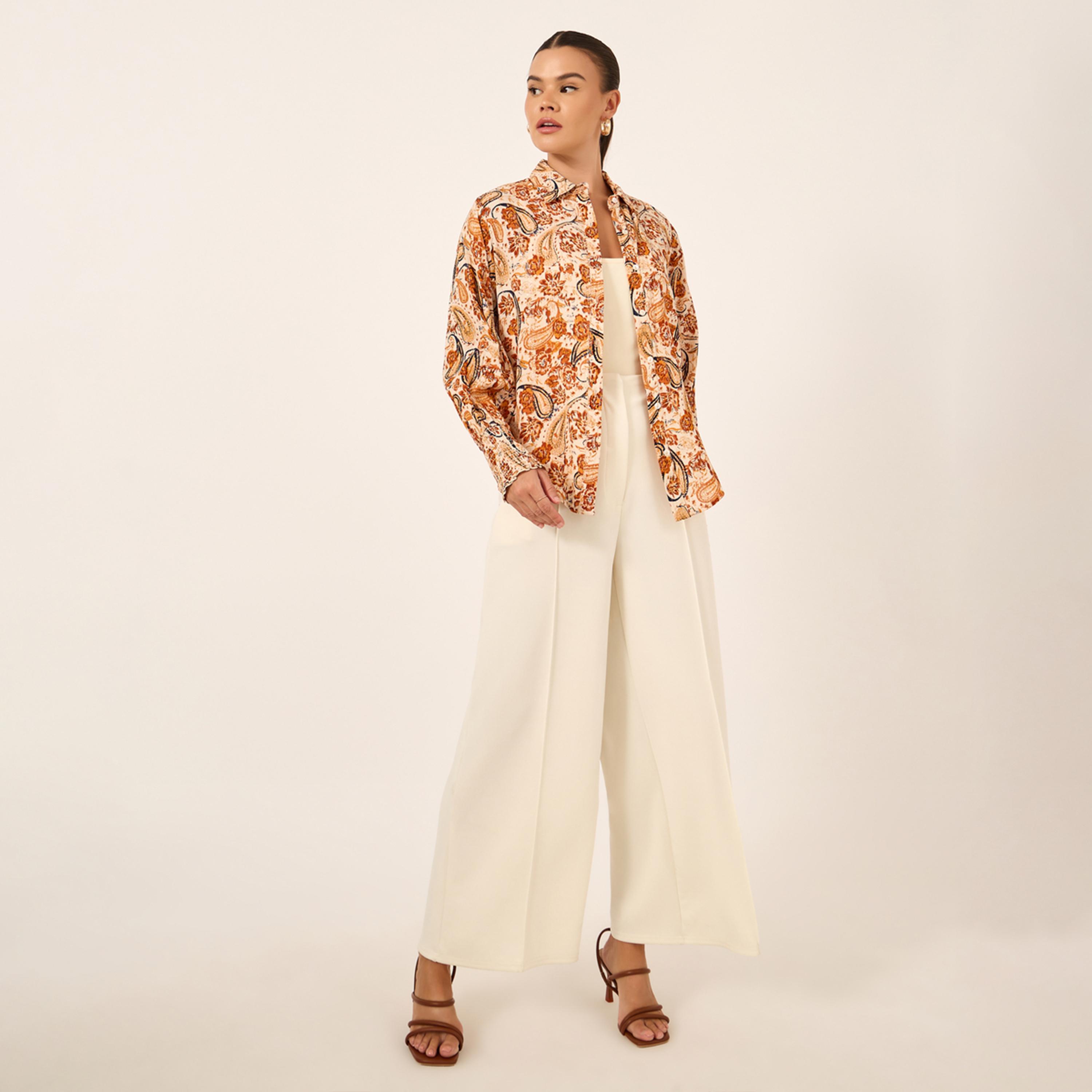 Styli Paisley Printed Cuffed Sleeves Regular Fit Shirt-women-clothing-shirtsandblouses-shirts-image-2