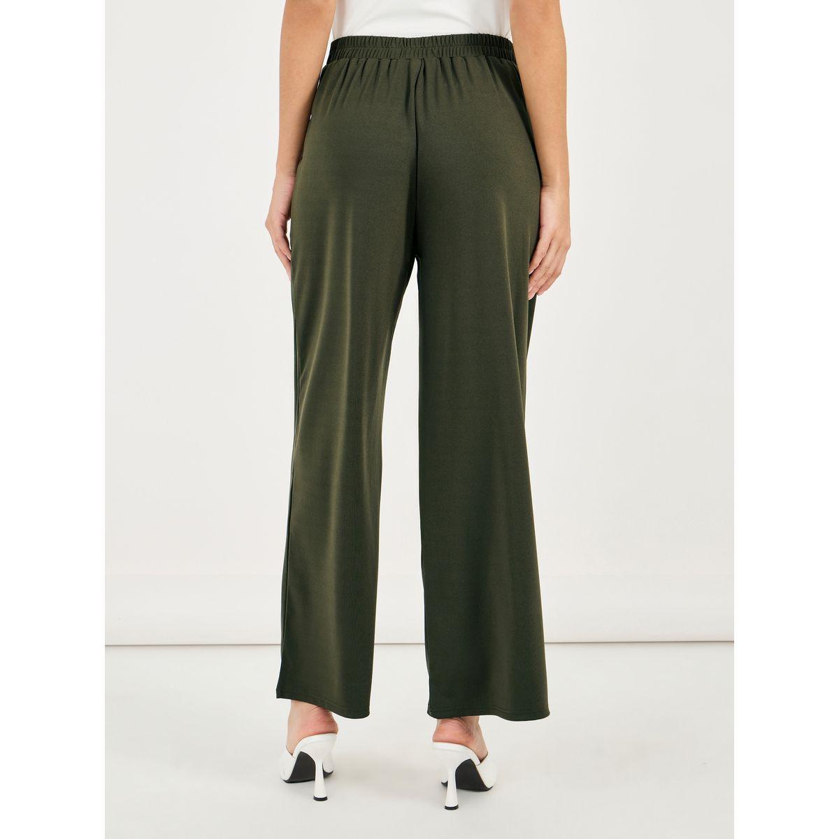 بنطال بأرجل واسعة وخصر عالي مع كسرات-women-clothing-bottoms-trousers-image-4